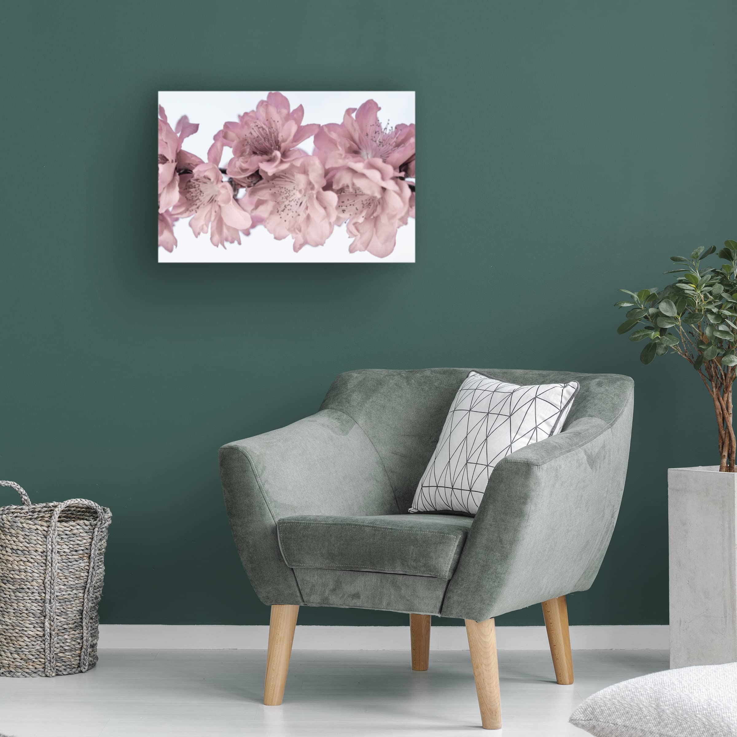 Eva Bane 'Stormy Spring 15' 16x24 Canvas Wall Art Print - Modern Abstract Landscape Painting for Living Room, Bedroom & Office Decor