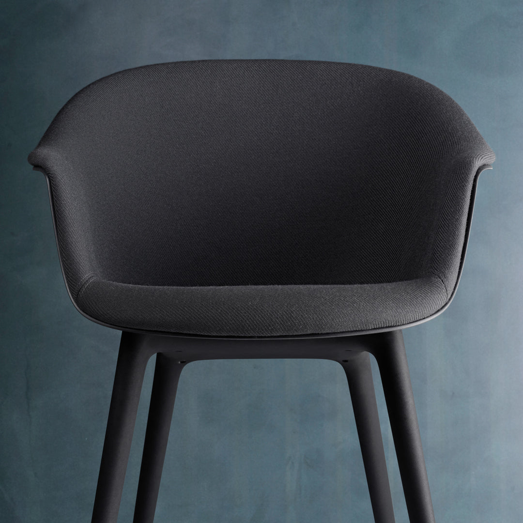 Bat Dining Chair - Modern Upholstered Seat with Sturdy Plastic Base - Perfect for Kitchen, Dining Room & Restaurant Use
