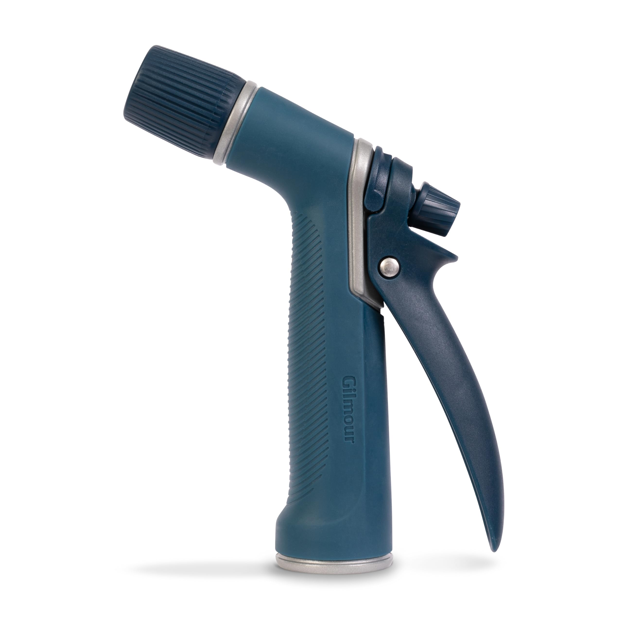 Gilmour Medium Duty Adjustable Garden Hose Nozzle - 8 Spray Patterns for Lawn, Plants & Outdoor Cleaning - Heavy Duty Water Hose Nozzle for Gardening, Car Washing & Patio Use (Blue)