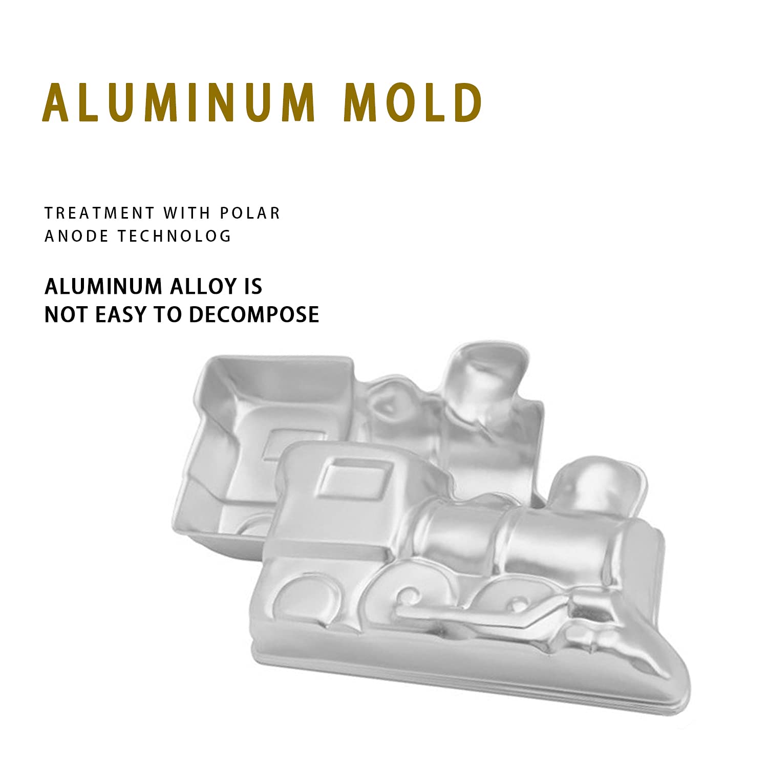 SADYFON Aluminum Train Locomotive Cake Pan - Birthday, Wedding, Anniversary Party Baking Mold | Perfect for Kids Birthday Cakes, Themed Wedding Desserts & Special Occasion Bakeware