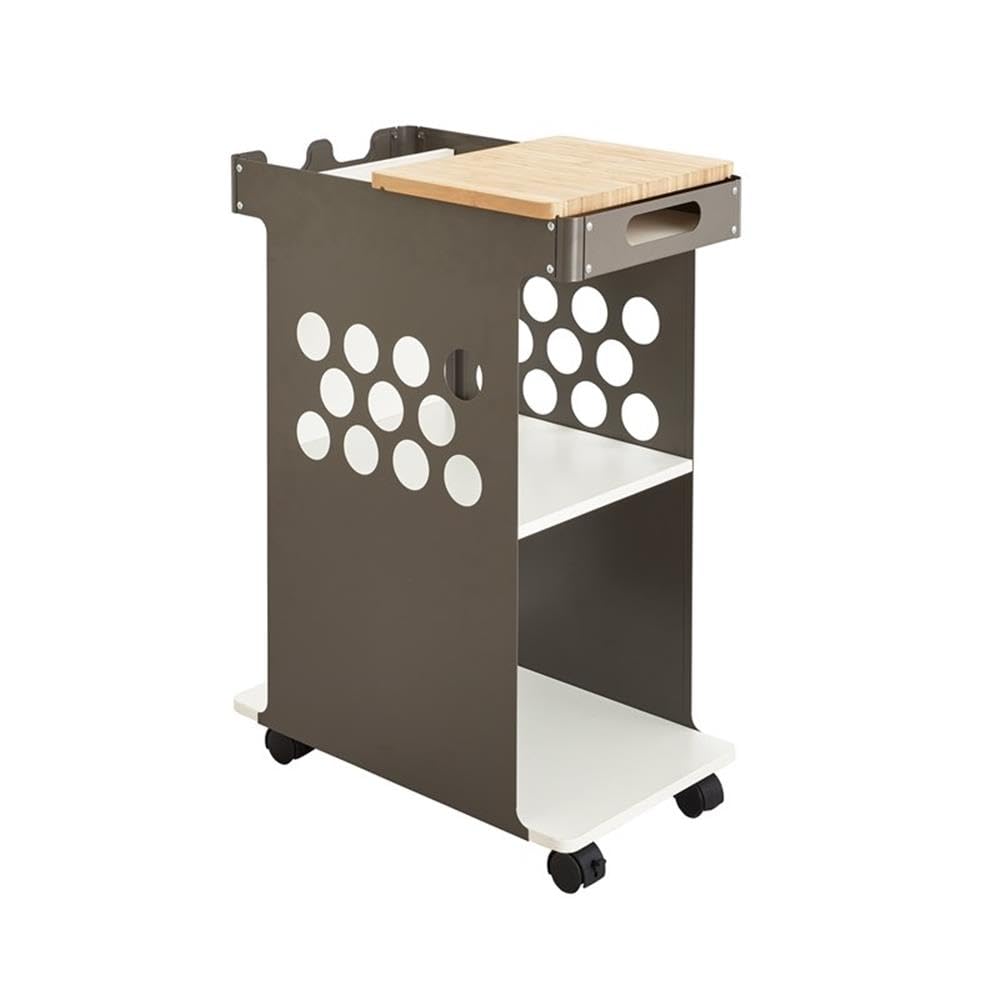 UrbanPro Mini Rolling Storage Cart with Steel Panels - Compact Mobile Organizer for Kitchen, Bathroom, Office & Dorm Room - Silver Finish