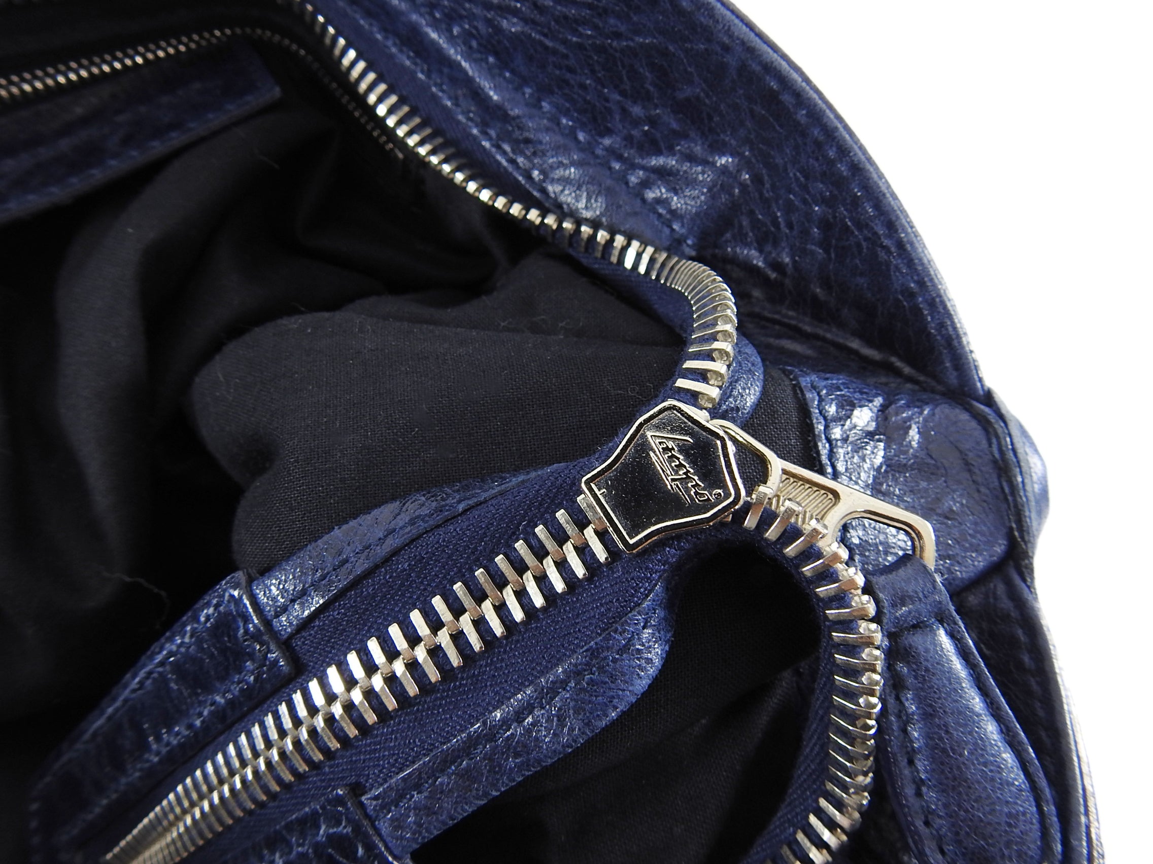 Balenciaga Navy Blue Classic City Brogues Handbag for Women | Luxury Leather Crossbody Bag for Work, Travel & Everyday Use