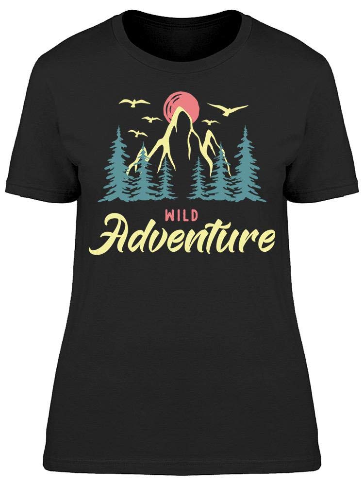 Smartprints Women's Wild Adventure Landscape Graphic Tee - Trendy Casual T-Shirt for Outdoor Enthusiasts & Nature Lovers (Perfect for Hiking, Camping & Travel Adventures)