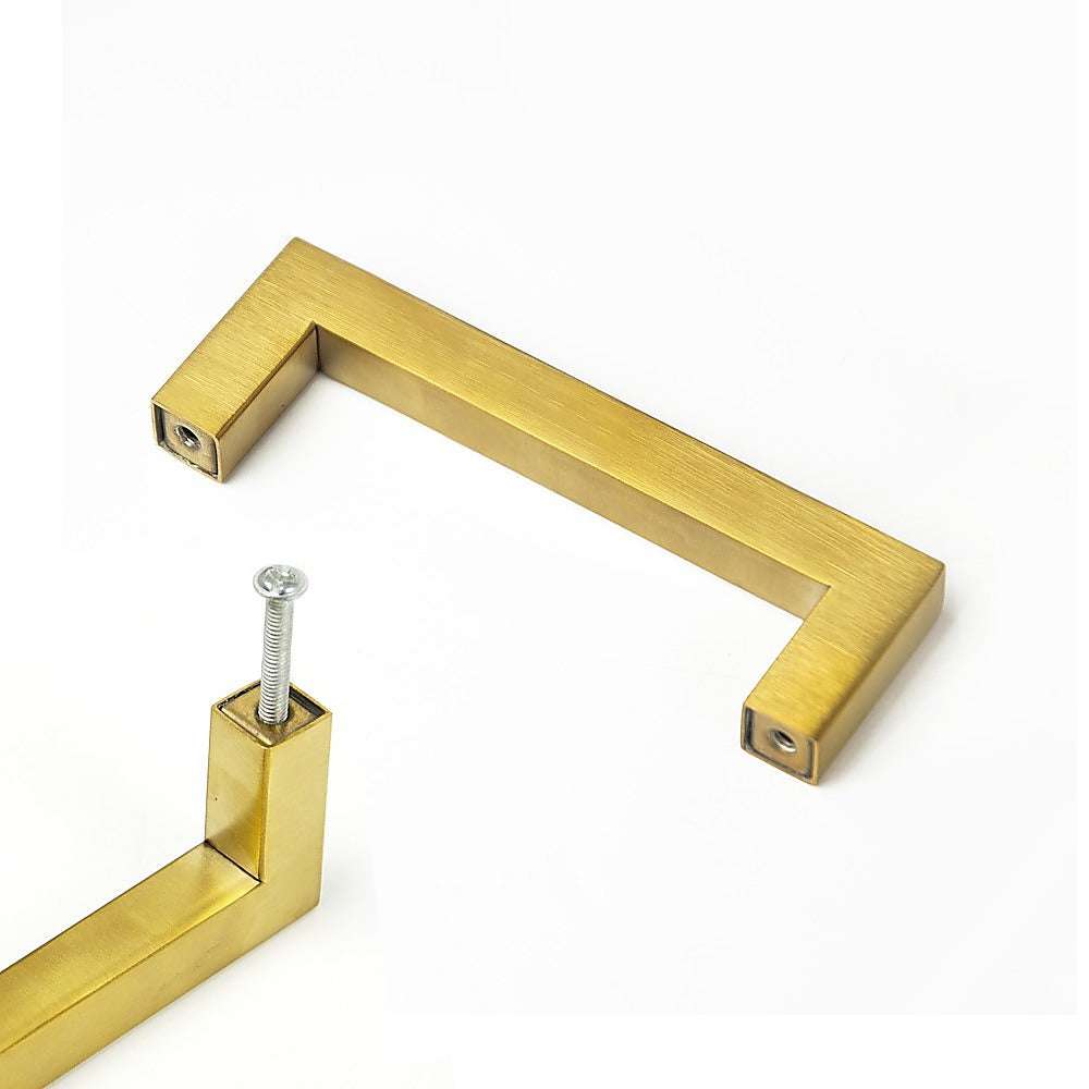 15 Pack Brushed Brass Drawer Pulls - 96mm Kitchen Cabinet Handles with Gold Finish - Perfect for Modern Cabinets, Dressers & Furniture Upgrades
