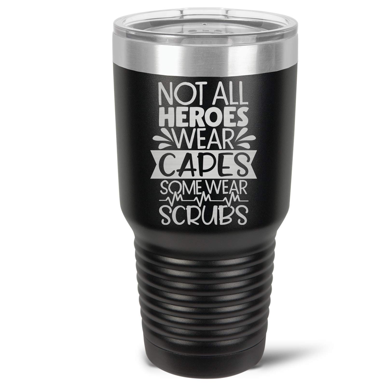 Stainless Steel Tumbler with Scrubs Design - 16 Color Options & 3 Sizes (20oz, 30oz, 40oz) - Perfect for Nurses, Doctors & Healthcare Workers - Insulated Travel Mug for Coffee, Tea & Cold Drinks