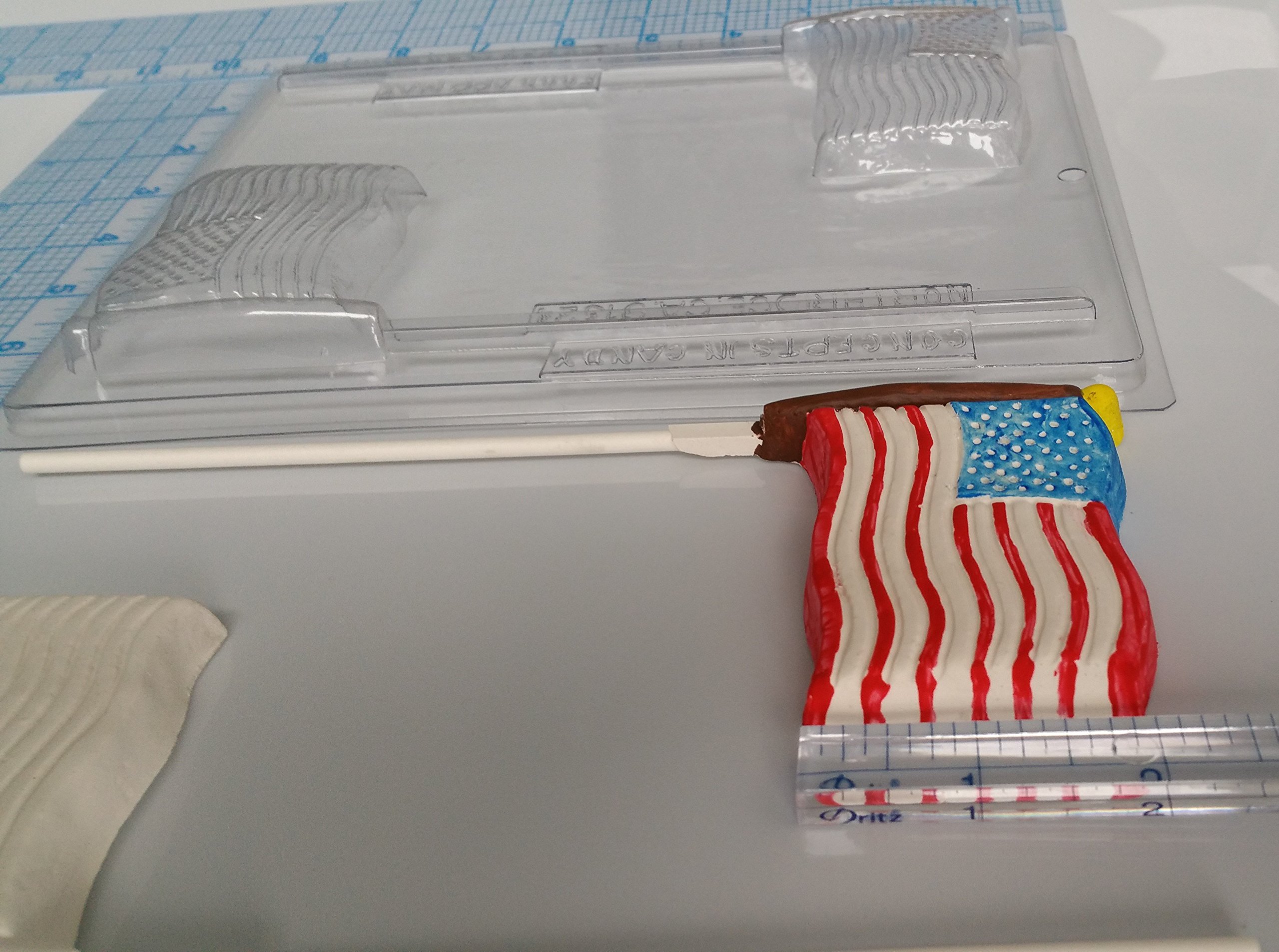 American Flag Lollipop Candy Mold AO270 - Patriotic DIY Hard Candy Making Kit for 4th of July, Memorial Day & Independence Day Celebrations