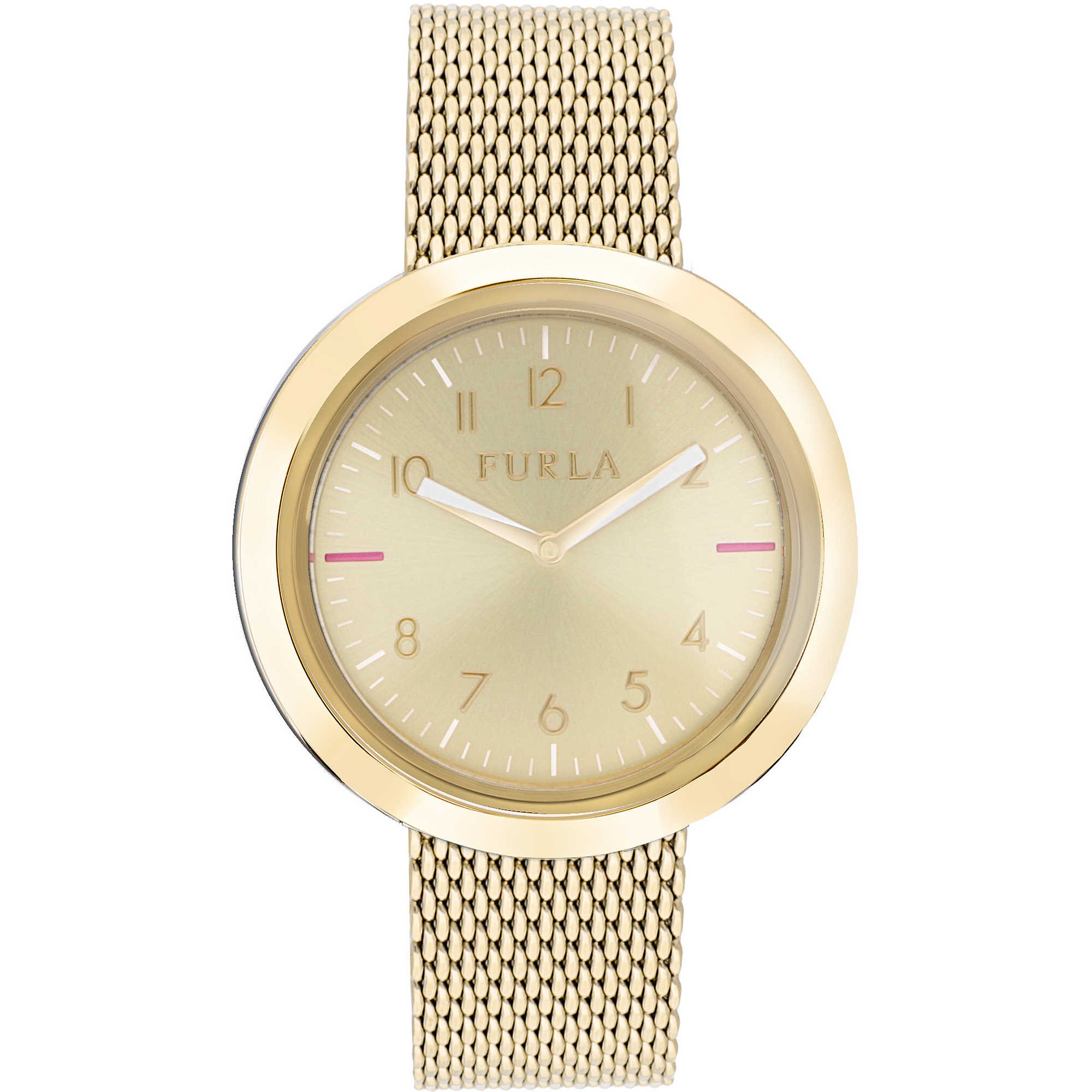 Furla Women's Gold Stainless Steel Quartz Watch - Elegant Dress Watch for Women, Water Resistant, Perfect for Office, Party & Everyday Wear (Model R4253103502)