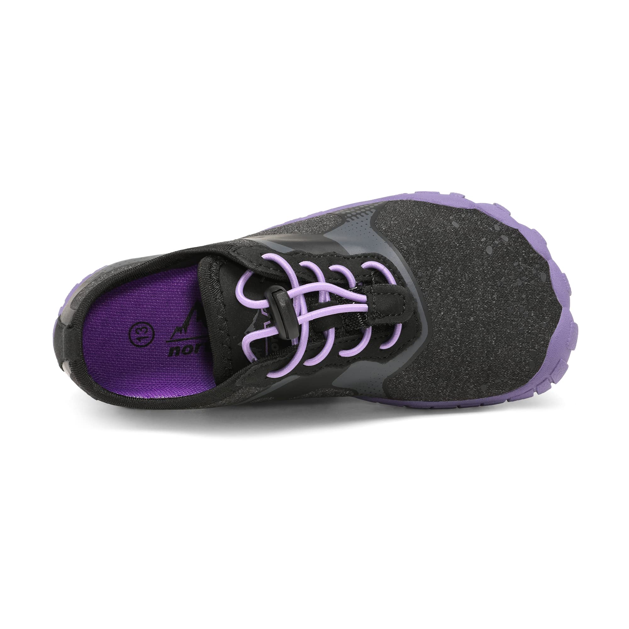 NORTIV 8 Kids Water Shoes for Boys & Girls - Lightweight Quick-Dry Barefoot Sports Shoes for Toddler Little Kid Big Kid - Perfect for Beach Swimming Pool Outdoor Activities