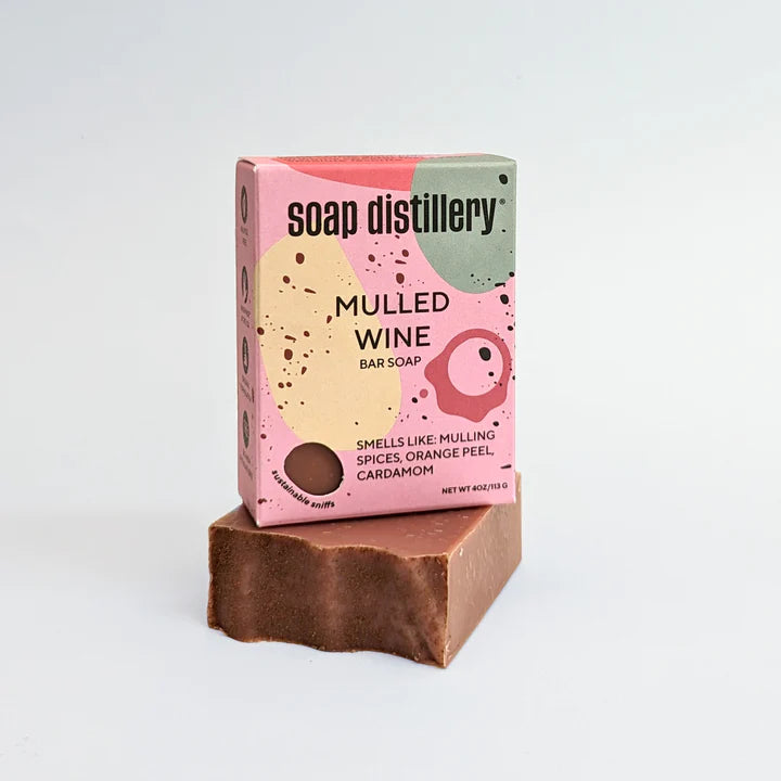 Soap Distillery Mulled Wine Scented Bar Soap - Handmade Natural Soap for Men & Women - Perfect for Gifts, Bath, and Relaxation