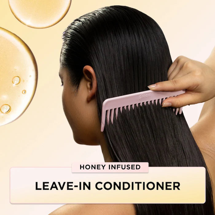 Gisou Honey Infused Leave-In Conditioner for Hydrated & Shiny Hair - Perfect for Dry, Damaged & Frizzy Hair Care Routine