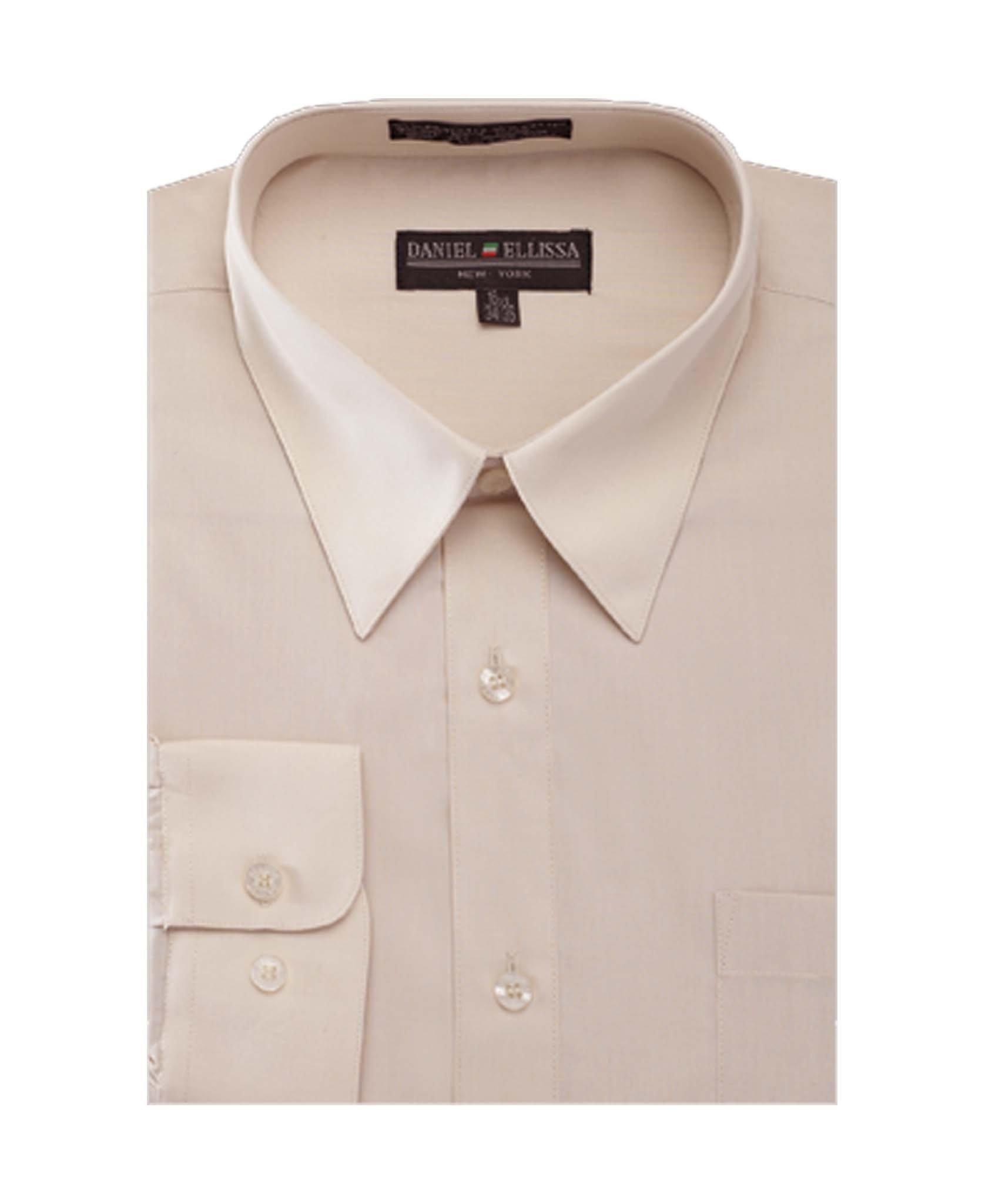 Premium Men's Convertible Cuff Dress Shirt - Classic Beige Office & Formal Wear for Business & Special Occasions