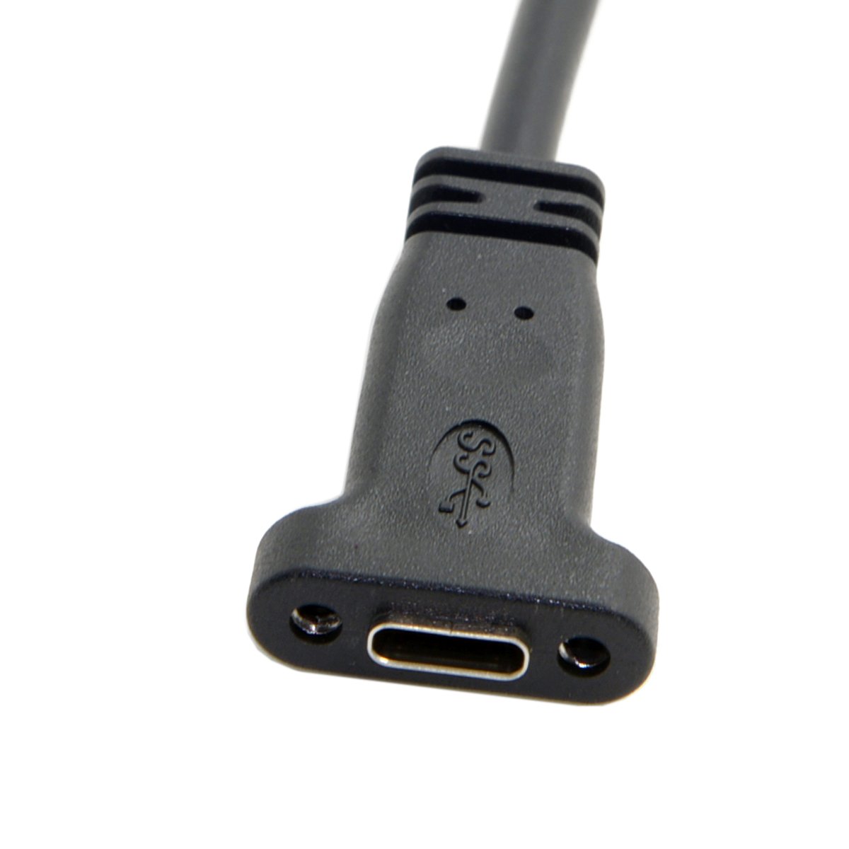 Chenyang CY USB 3.0 Type A to Type C Female Adapter Cable - 20cm with Panel Mount Screw Hole for Computer, Laptop, Smartphone & Tablet Charging & Data Transfer