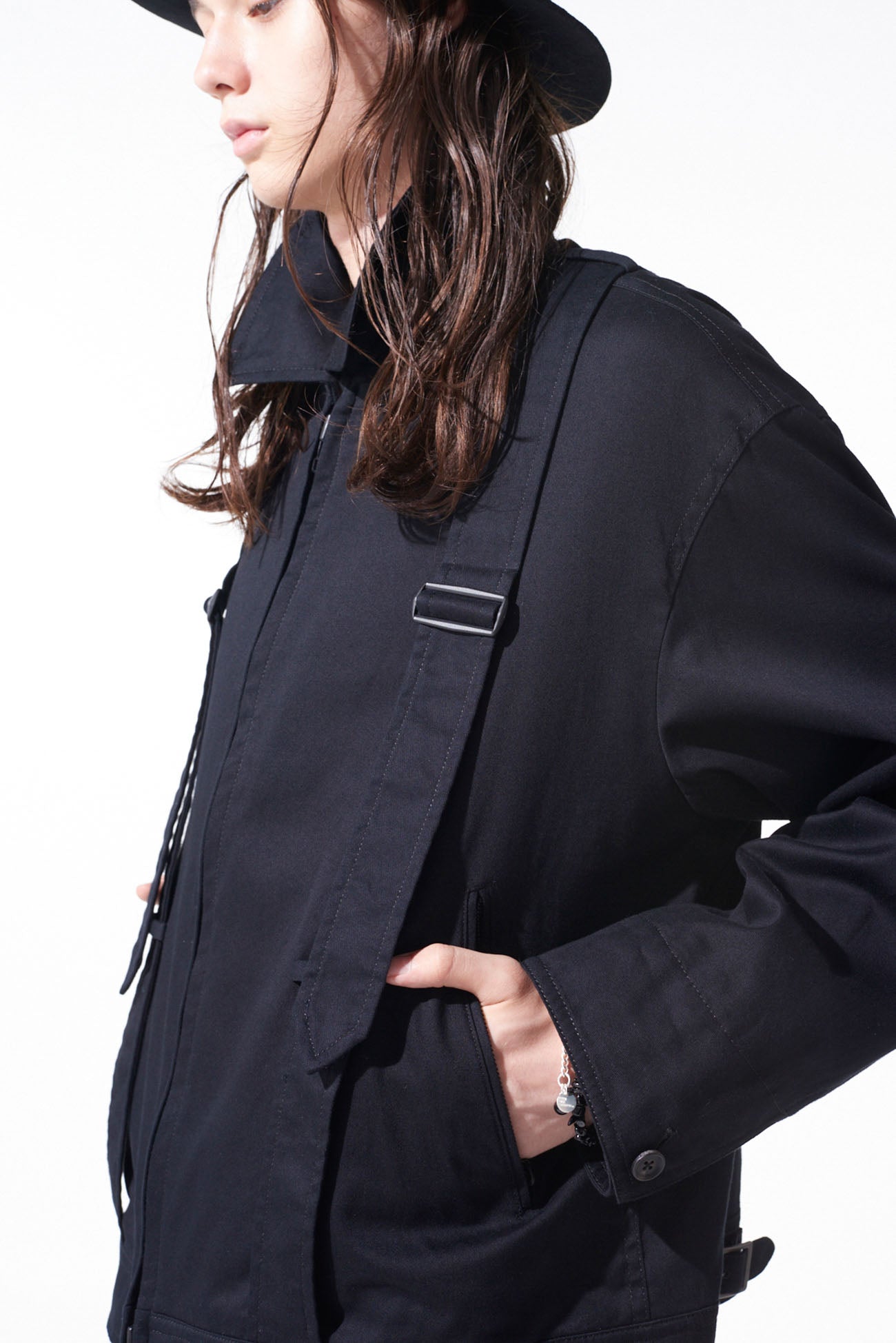 Stylish Cotton Twill Oversized Belted Y Blouson Jacket for Women | Casual & Chic Outerwear for Everyday Wear