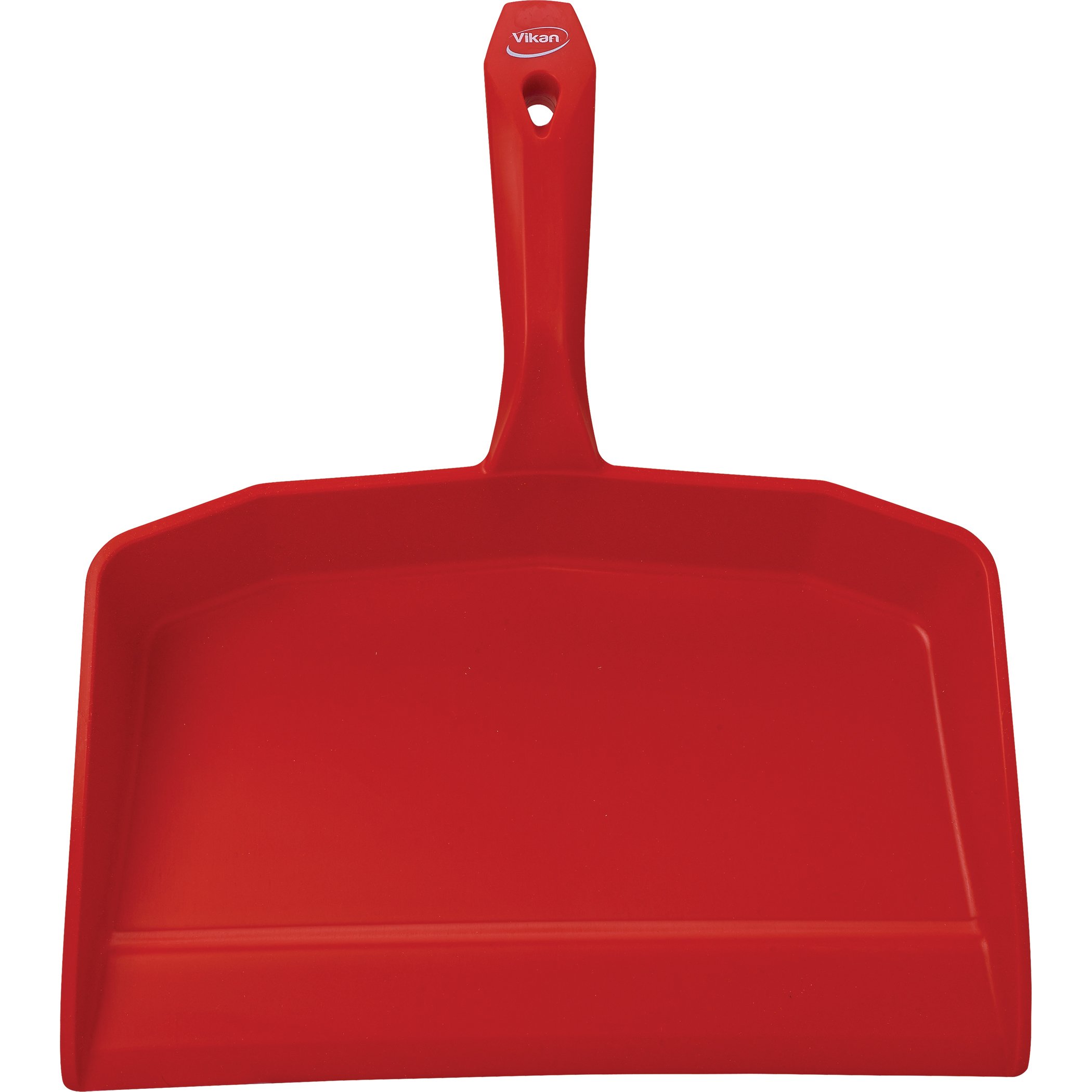 Vikan 56604 11.5-Inch Red Plastic Dust Pan with Handle | Heavy Duty Broom Dustpan Set for Home, Kitchen, Garage & Office Cleaning | Durable PP Material for Indoor & Outdoor Use