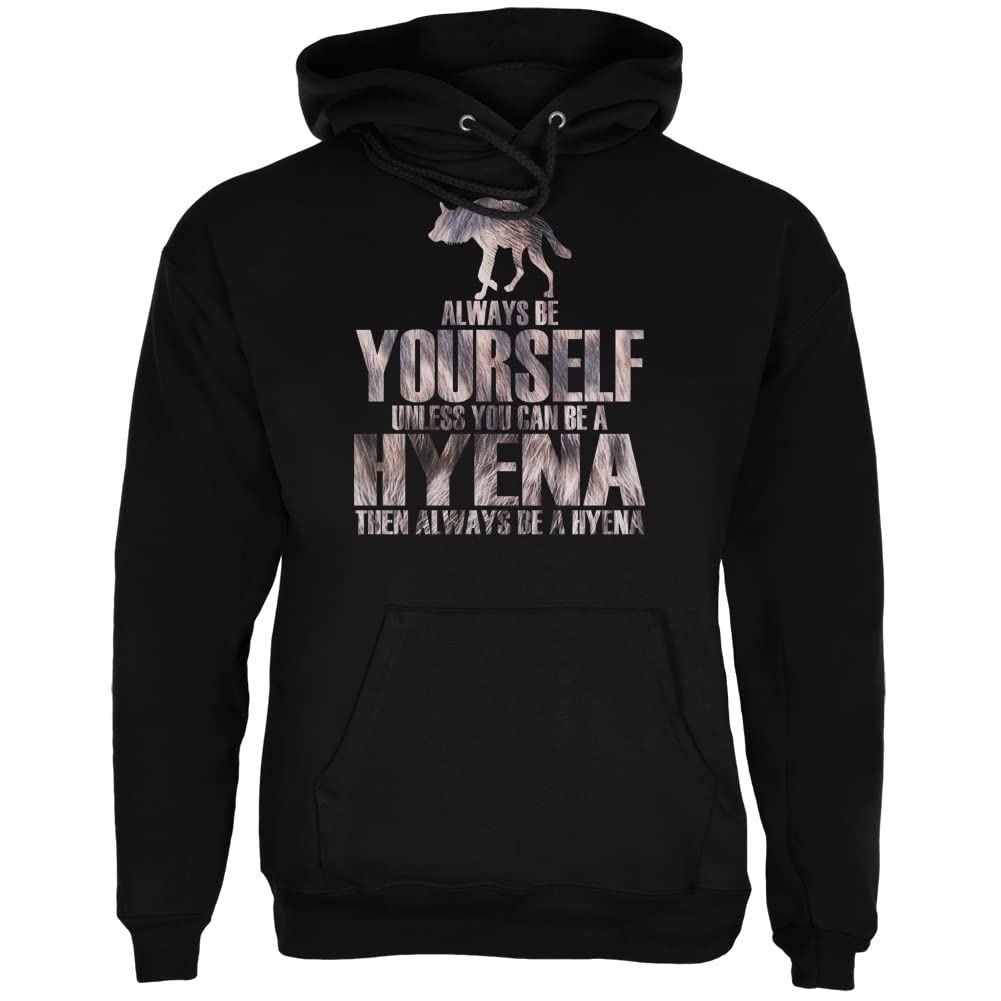 Hyena Black Adult Hoodie - Trendy & Comfortable Pullover for Men & Women | Perfect for Casual Wear, Street Fashion & Outdoor Activities