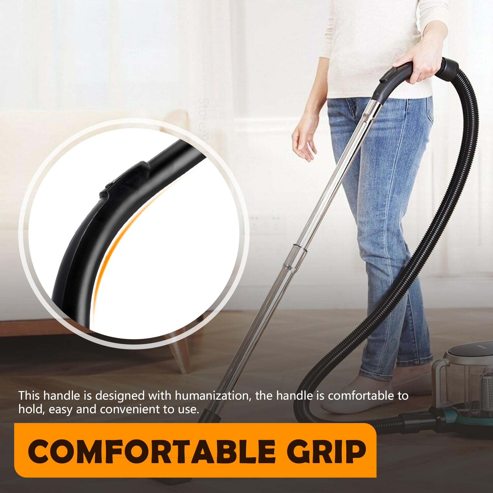 Miele Vacuum Cleaner Replacement Plastic Bend Handle - Compatible with S2110, S501, S524, C1, C2, C3 & All S Series Models (Part #5269091) - Perfect for Hose Wand Repair & Home Cleaning Maintenance