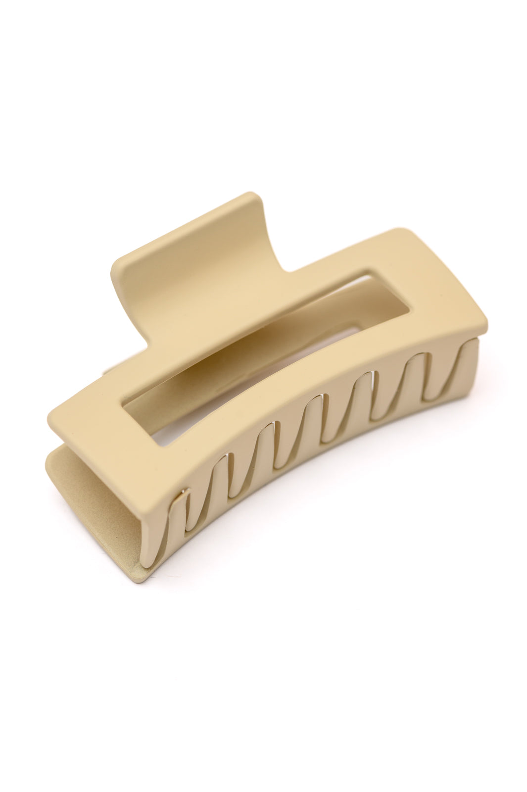 Matte Rectangle Claw Clips for Women - 3 Pack Hair Claw Clips for Thick Hair, Non-Slip Hair Clips for Ponytail, Bun & Updo - Perfect for Work, Gym, Travel & Everyday Hairstyles