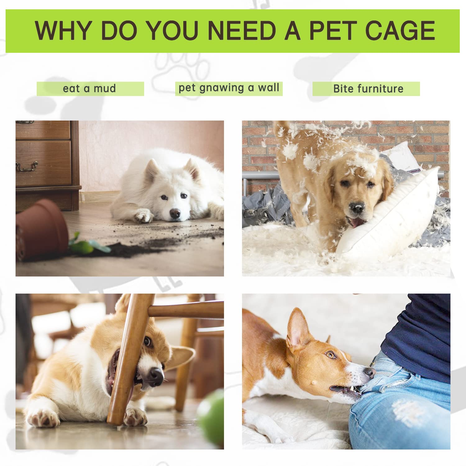 Heavy Duty 8x4x6ft Outdoor Metal Dog Kennel for Large Dogs - Welded Wire Fence Cage with UV-Resistant Waterproof Roof - Perfect for Backyard, Camping & Travel Use