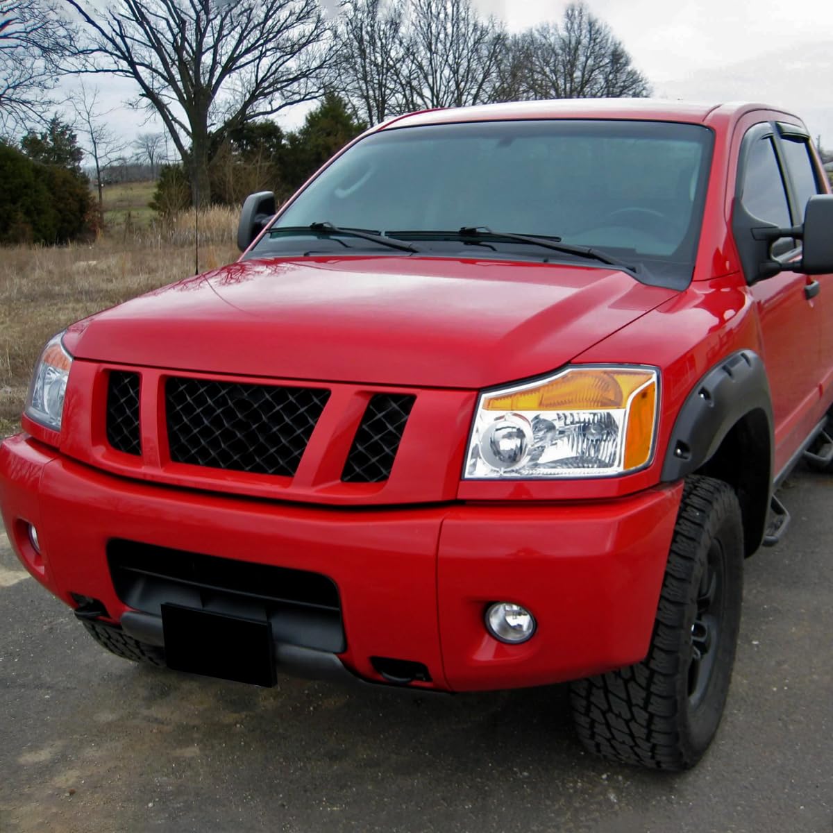 2004-2015 Nissan Titan & 2004-2007 Nissan Armada Clear Lens Headlight Assembly Pair - Left & Right Replacement Headlamps for Improved Night Visibility