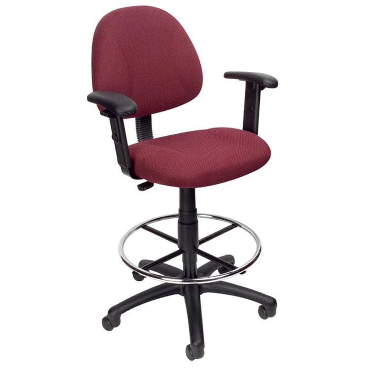 Ergonomic Boss Sculptured Seat & Back Drafting Chair [B1616] - Adjustable Height Office Chair for Architects, Designers & Engineers - Perfect for Home Office, Studio & Workspace Comfort