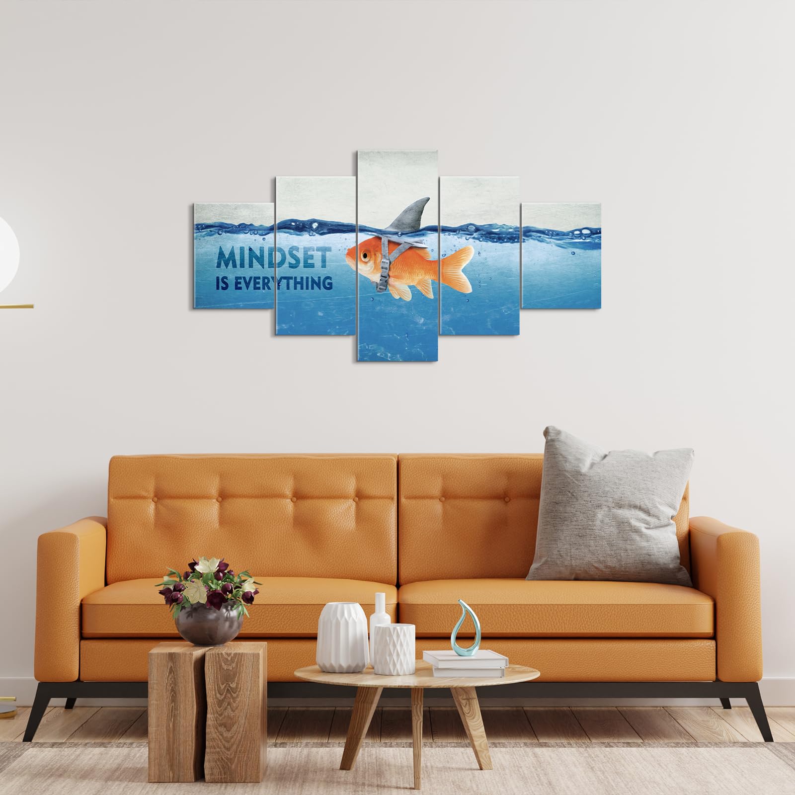 YOUHONG 5-Piece Motivational Canvas Wall Art Set - Inspirational Quotes Posters for Office, Classroom & Home Decor (70''W x 40''H) - Perfect for Boosting Productivity & Positive Mindset