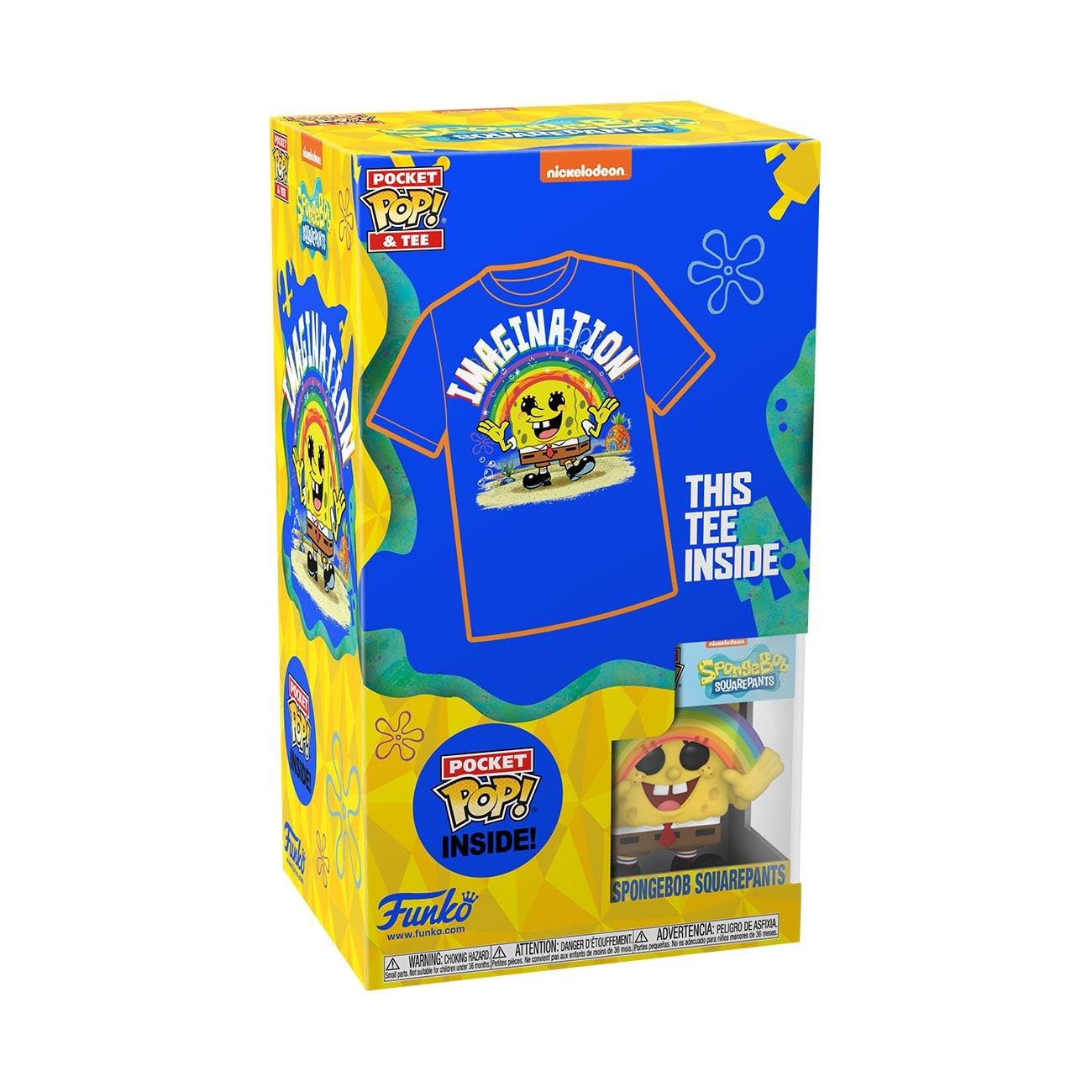 Funko Pocket Pop! & Tee: SpongeBob SquarePants - Cute Collectible Vinyl Figure & Graphic T-Shirt Set for Fans, Gifts & Casual Wear