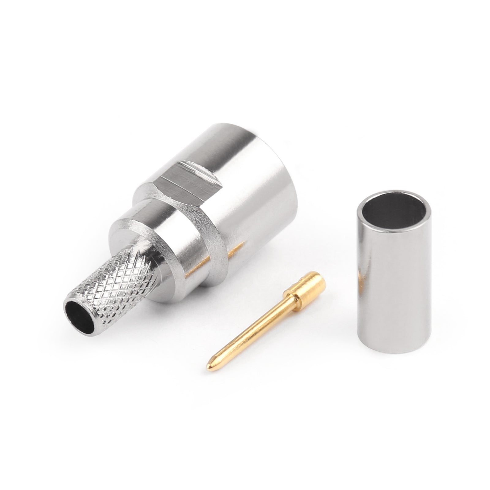 10Pcs FME Male Plug Crimp Connector RF Coax Adapter for RG58 RG142 RG400 LMR195 - Perfect for Antenna, CCTV, and Ham Radio Installations
