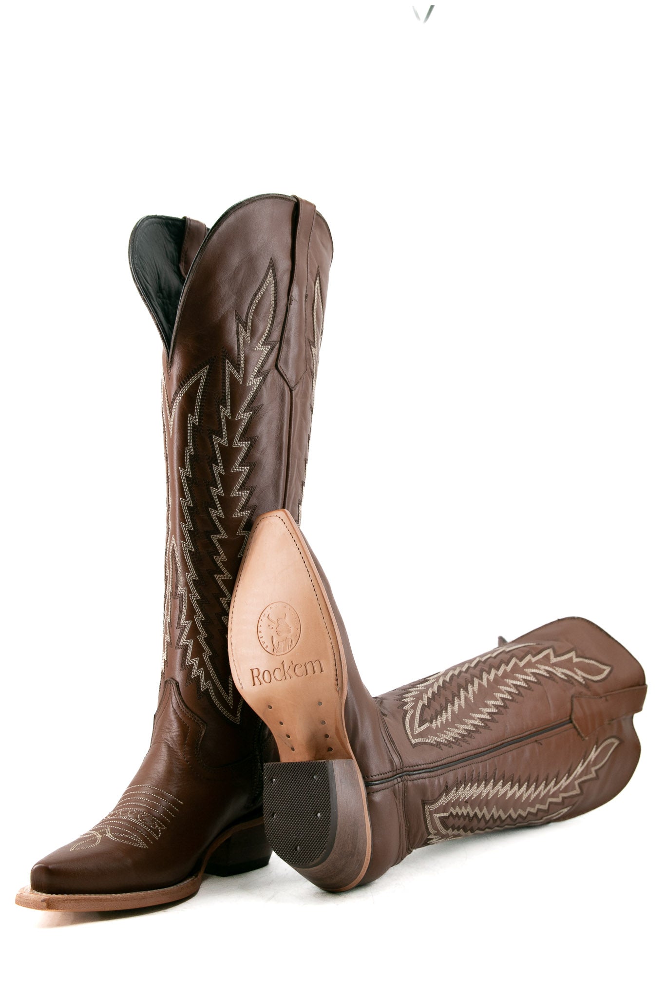 Valentina Tall Wide Calf Snip Toe Cowgirl Boots for Women - Comfortable Western Riding Boots for Country Dancing & Outdoor Adventures
