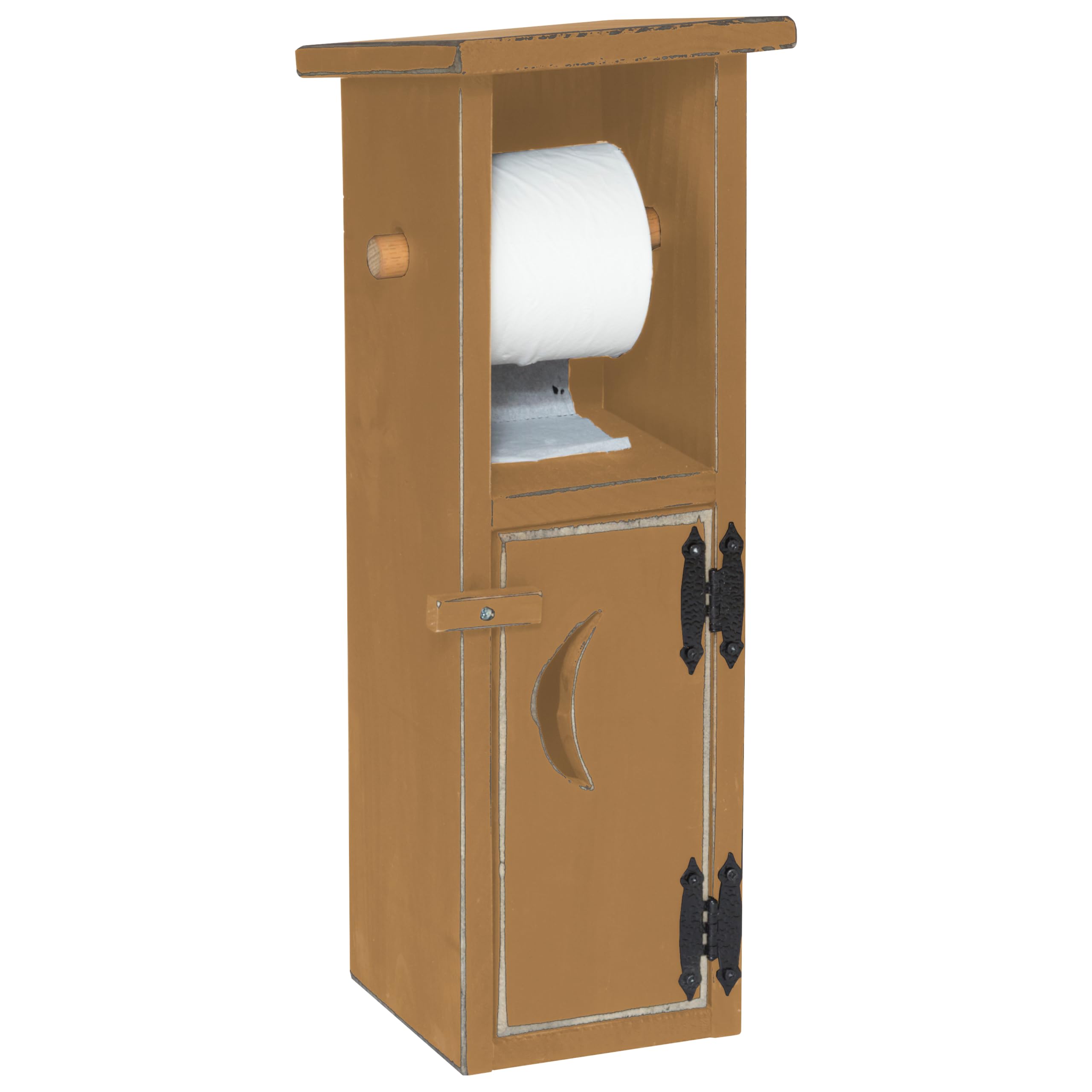 Rustic Farmhouse Toilet Paper Holder - Mustard Yellow Bathroom Decor for Vintage & Country Style Homes | Perfect for Farmhouse, Cottage, and Rustic Bathrooms