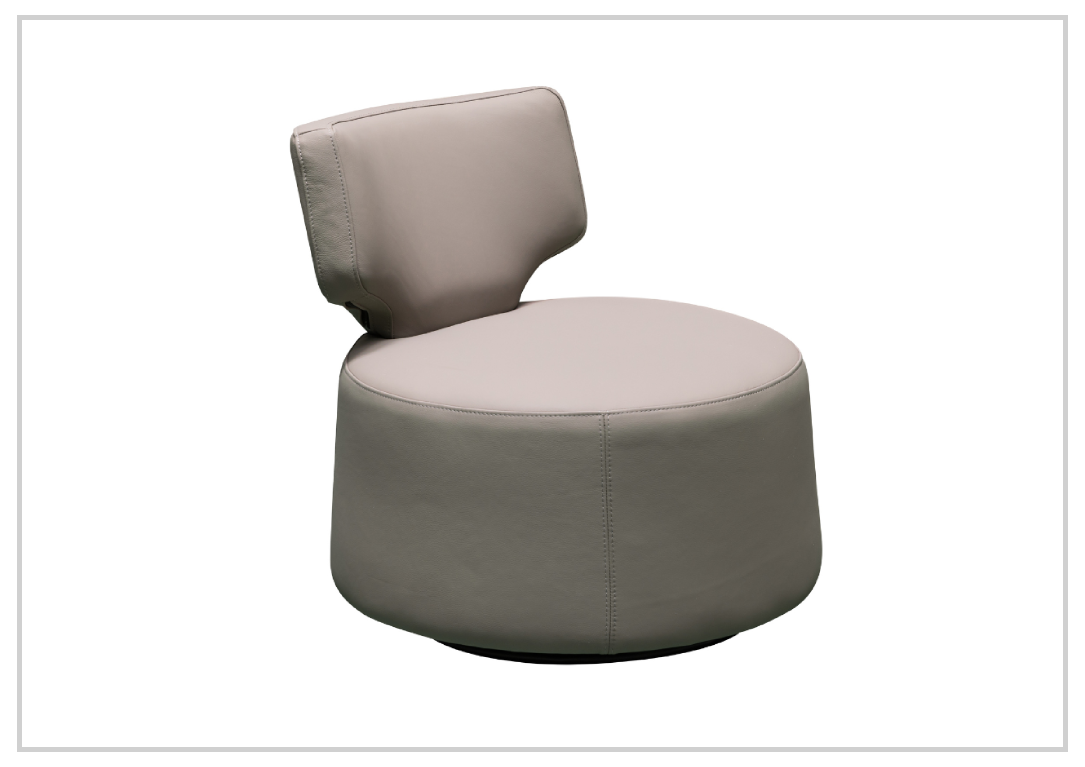 Klaussner Pavia Leather Swivel Chair with Foam Back & Seat Cushion - Modern Office Chair for Home & Office Workspace, Comfortable Desk Chair for Working, Studying or Gaming