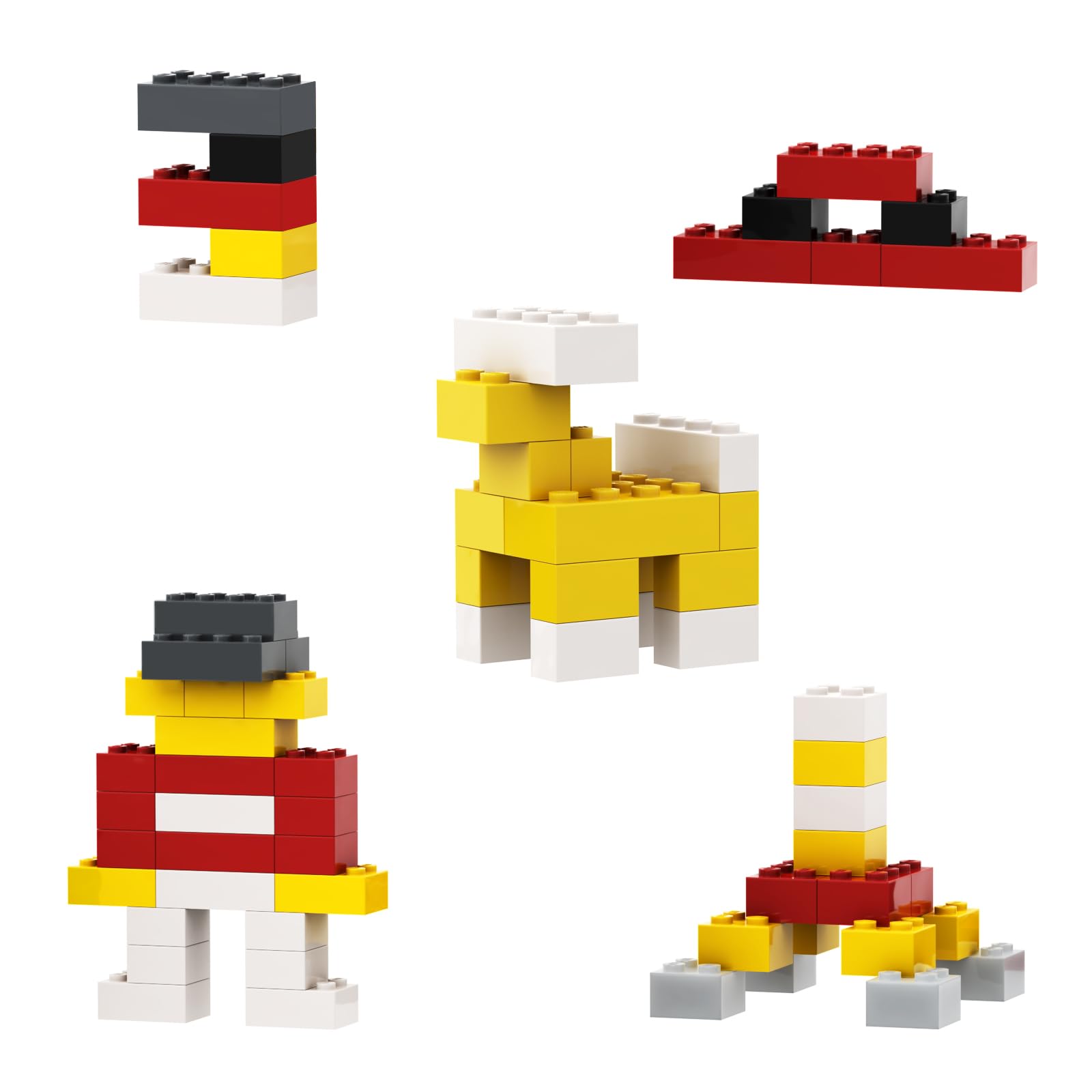 300 Pcs Classic Dark Grey Building Bricks Bulk Set - Compatible with Lego & Major Brands - Creative Construction Blocks for Kids Ages 6-10 - Perfect for STEM Learning, Birthday Gifts & Family Bonding Activities