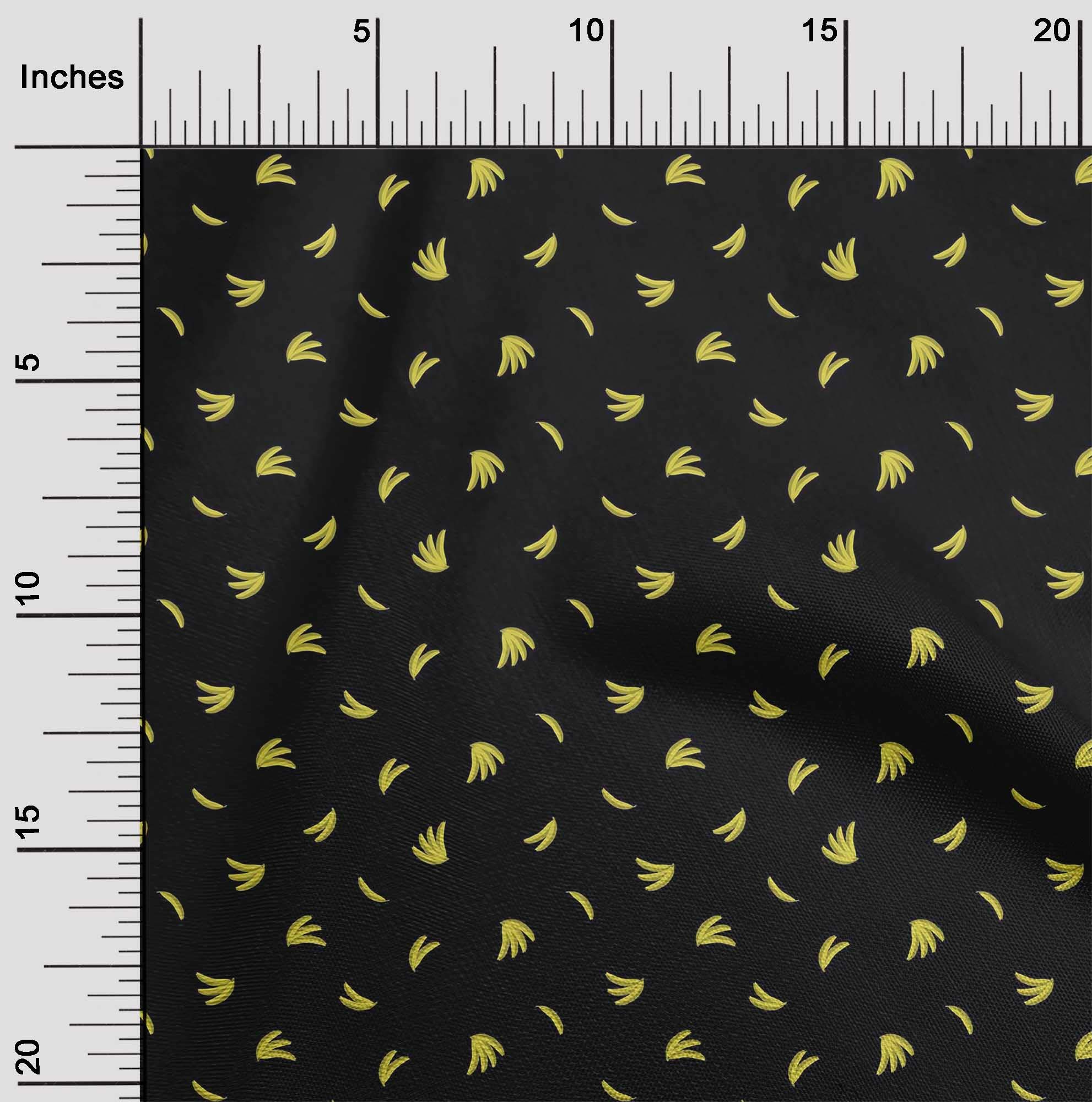oneOone Cotton Flex Fabric - Banana Fruit Print Sewing Material 40 Inch Wide | Soft Stretchy Fabric for DIY Crafts, Quilting & Apparel Making