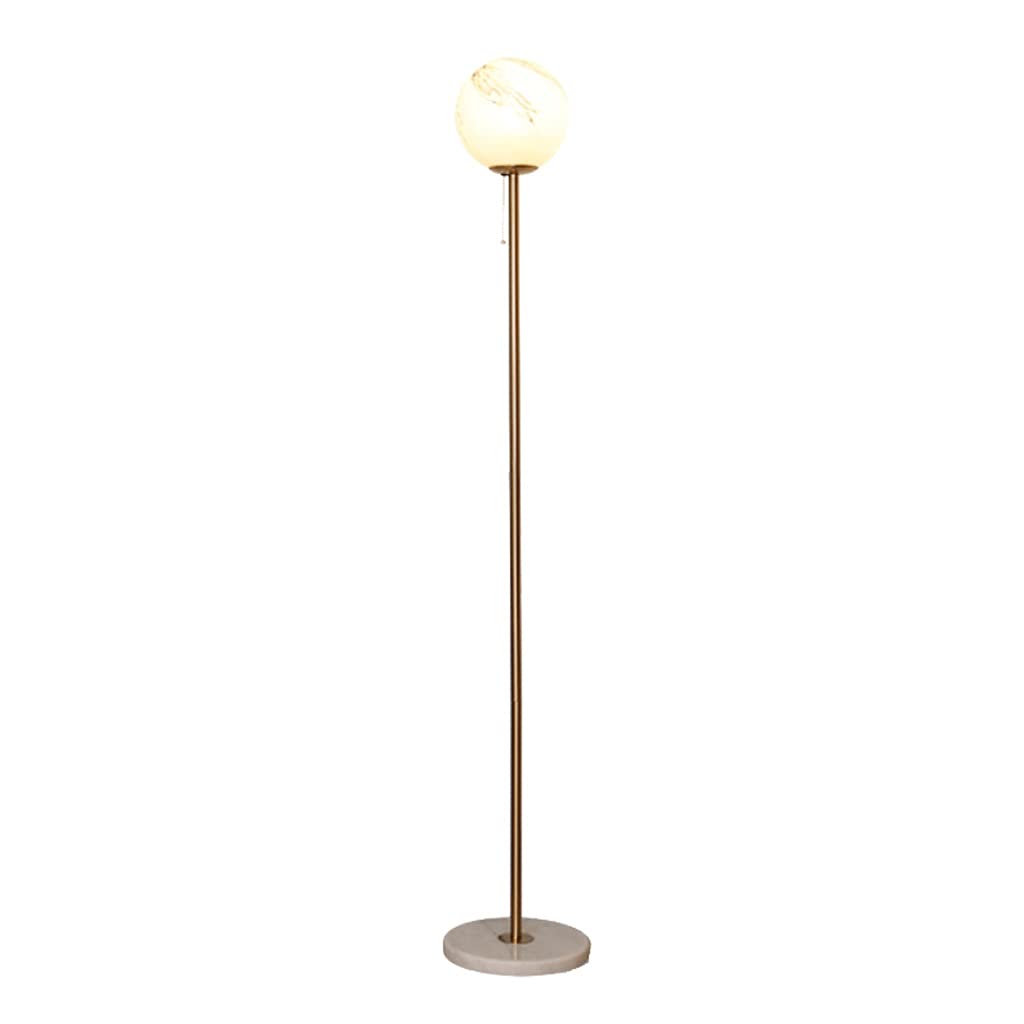 Modern Floor Lamp with Remote Control - Moon Glass Globe Mid Century Standing Light for Living Room, Bedroom & Office - 12W LED Golden Yellow Ambient Lighting (Perfect for Reading Nook, Cozy Corner & Home Decor)