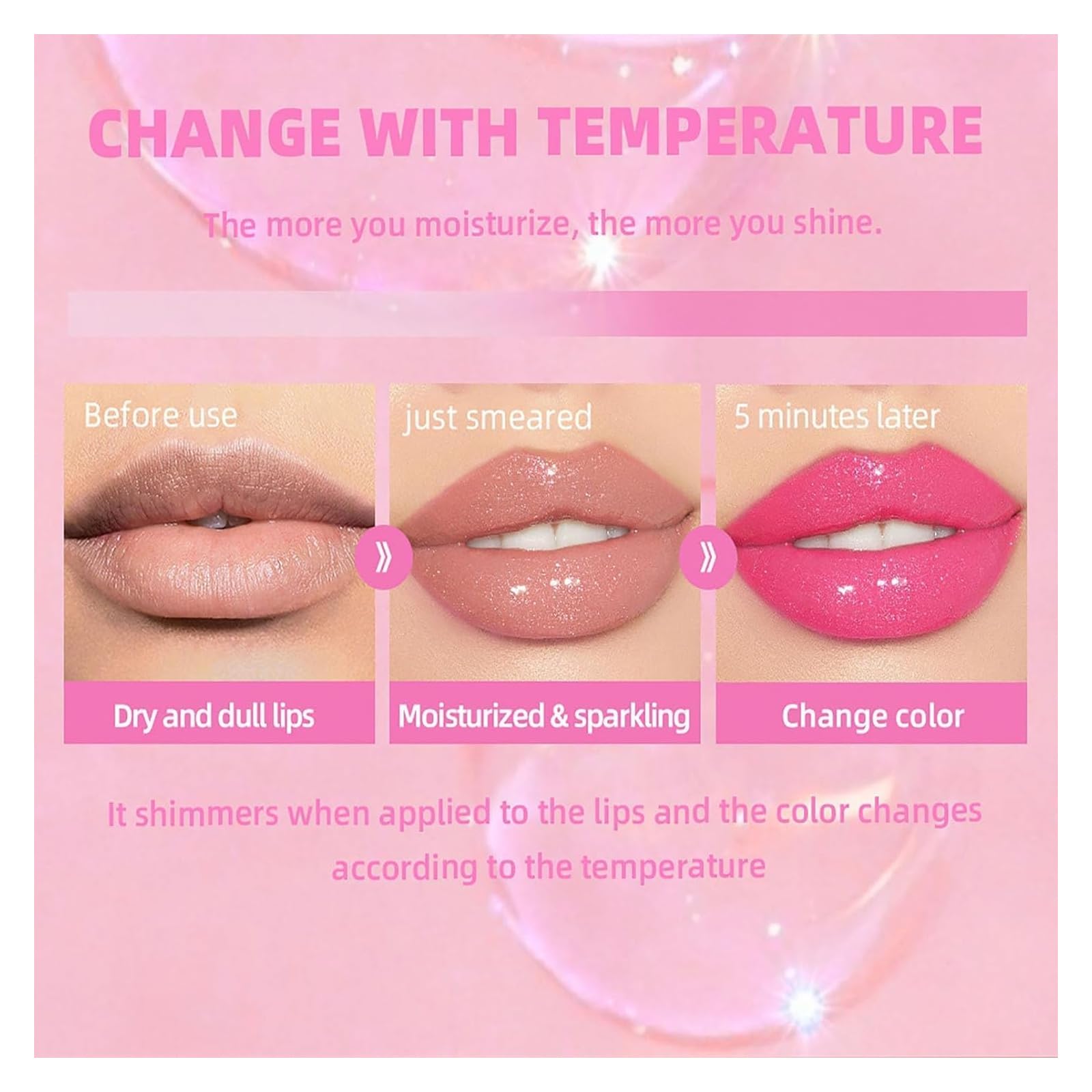 Boss Up Magic Color Changing Lip Oil - 2 Pack Hydrating Lip Gloss, Moisturizing & Plumping Lip Treatment for Women | Perfect for Daily Wear, Date Night & Special Occasions