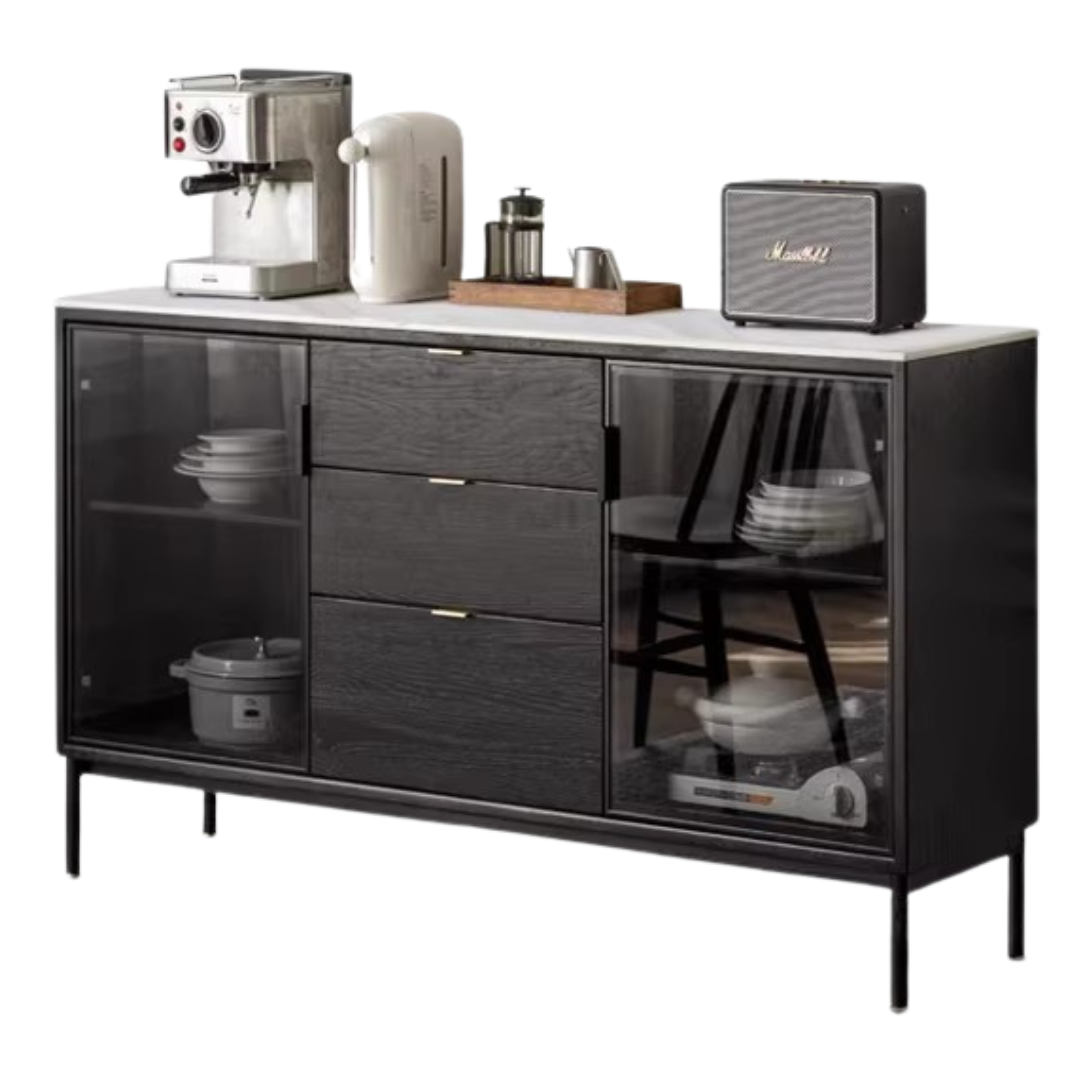 47.2x15.8x33.5 inch / 120x40x85сm / Smoked color / Slate sideboard