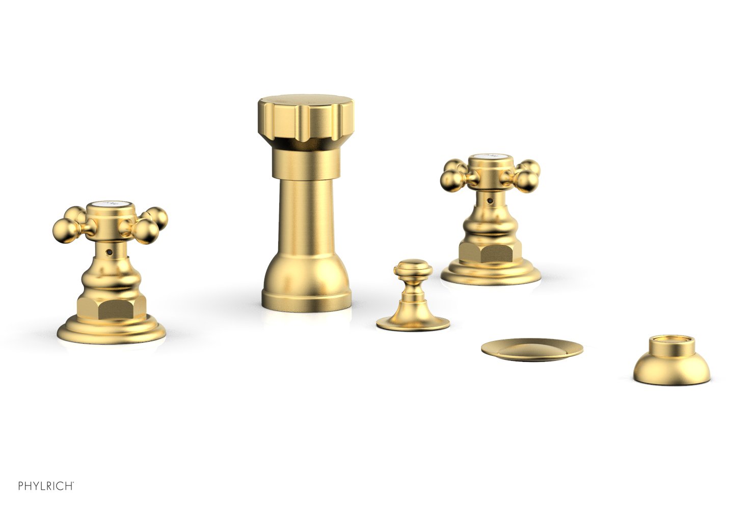 HENRI 4-Hole Bidet Faucet Set with Cross Handles - 161 60 - Perfect for Modern Bathroom Renovation & Hygienic Toilet Upgrades