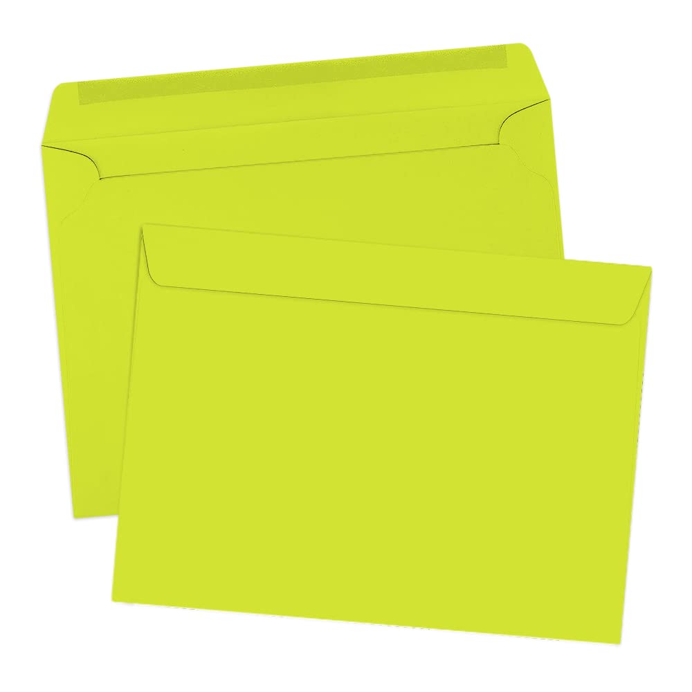 LUXPaper 9 x 12 Booklet Envelopes - Wasabi Green | 80lb. Text Weight | Pack of 250 | Perfect for Wedding Invitations, Business Mailings & Stationery Supplies