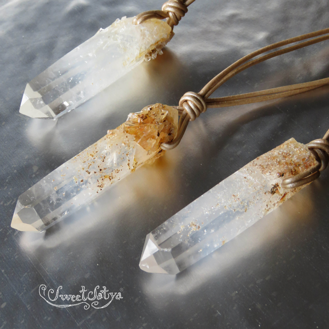 Blue Smoke Quartz Necklace for Women - Healing Crystal Jewelry for Meditation, Energy & Chakra Balancing - Elegant Boho Pendant Gift for Spiritual Healing & Yoga
