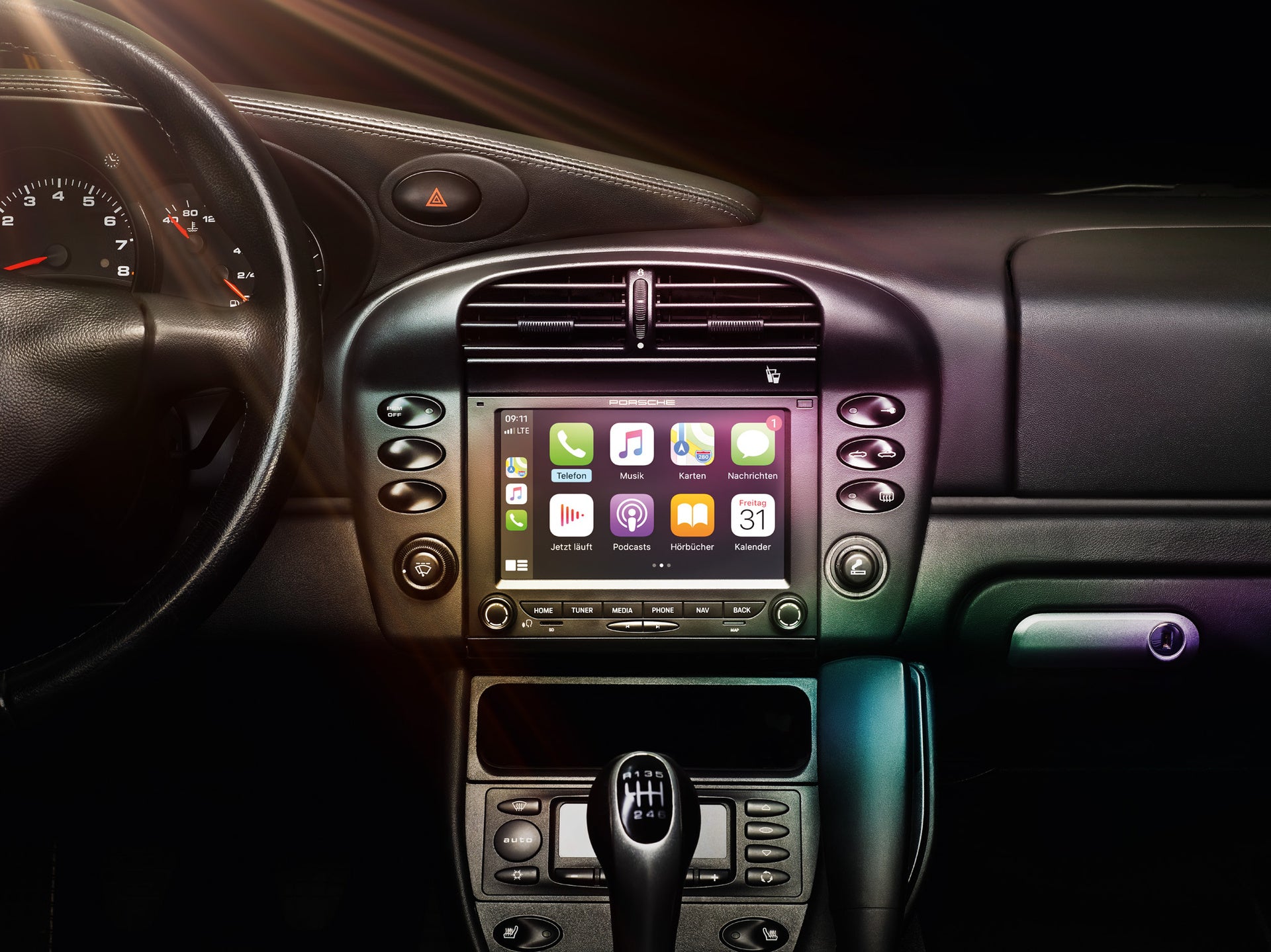 Porsche 911 (996.2) & Boxster (986.2) 2 DIN Car Stereo Conversion Kit for PCCM Plus - Upgrade Your Classic Porsche Audio System for Modern Connectivity