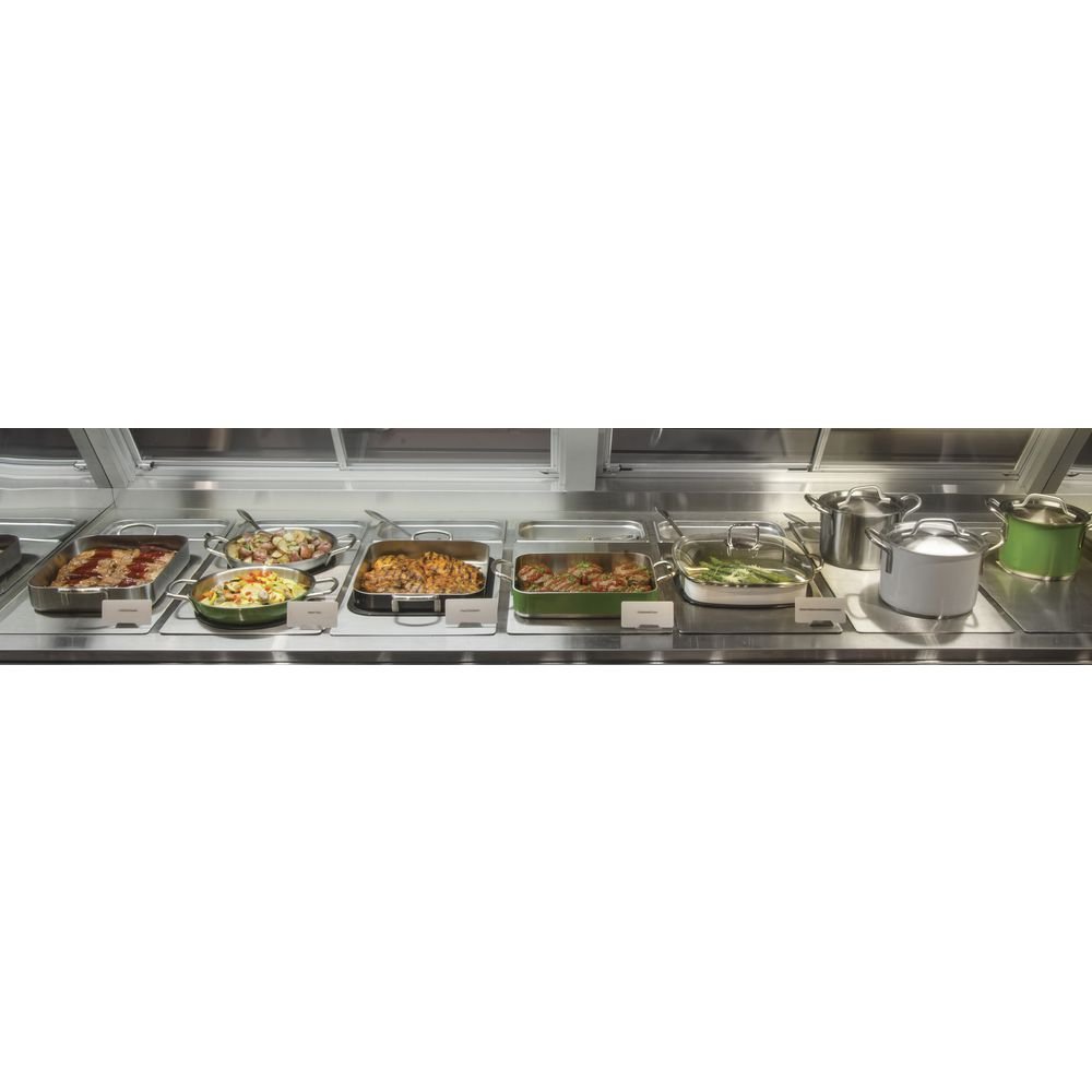 Premium Stainless Steel Food Display Tile Steam Table Well Covers - 21