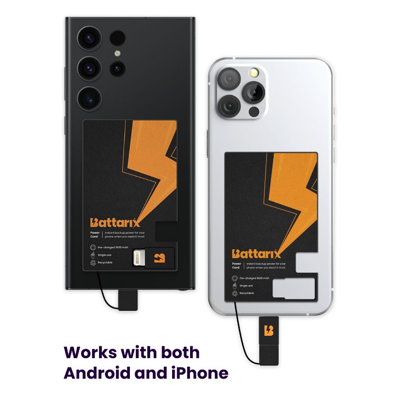 Battarix Power Card - Portable USB Charger for iPhone, Android & More | Fast Charging Power Bank for Travel, Camping & Emergency Use