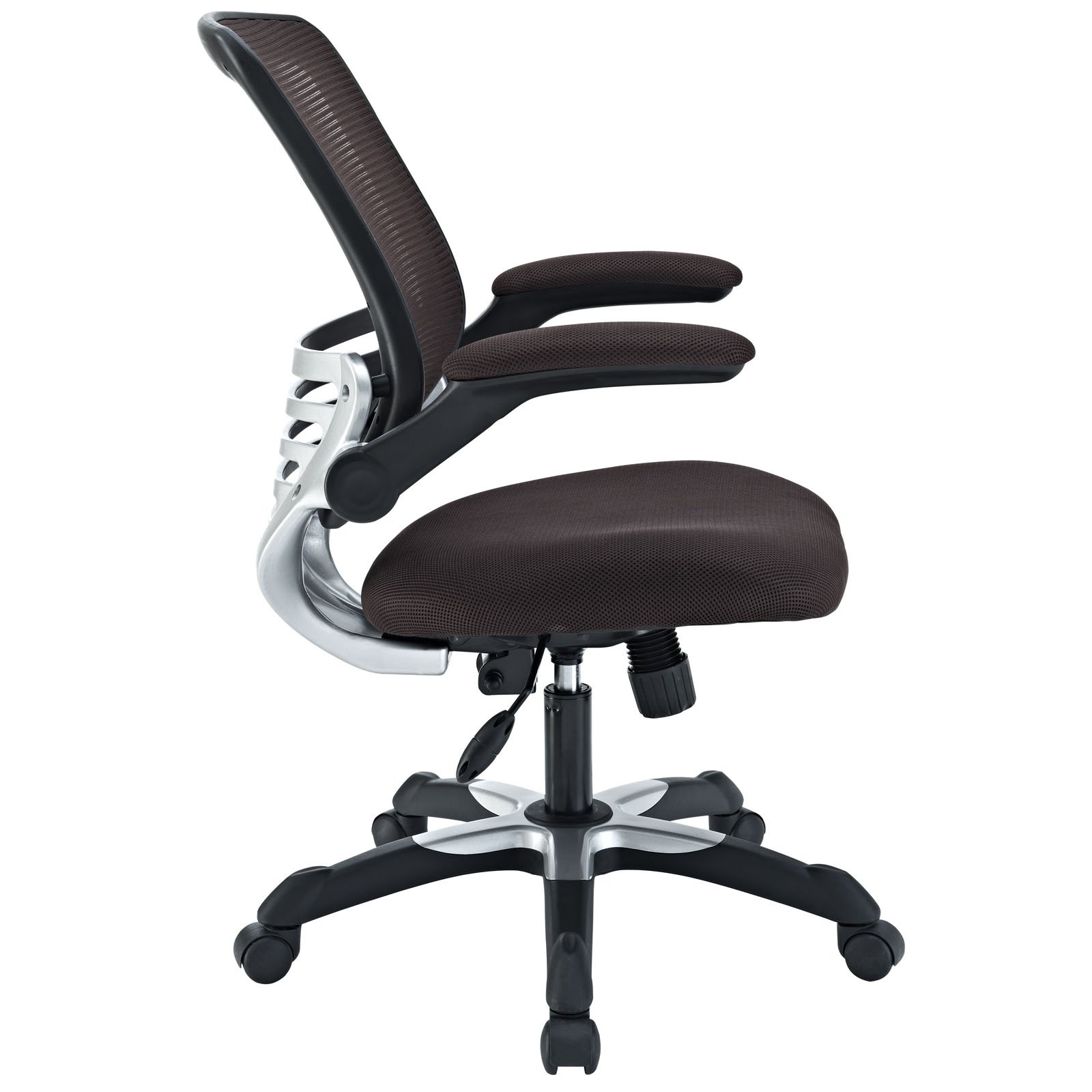 Ergonomic Modern Office Chair - Adjustable Brown Leather Executive Chair for Home & Business Workspaces - Comfortable Desk Chair for Long Hours, Back Support, and Productivity