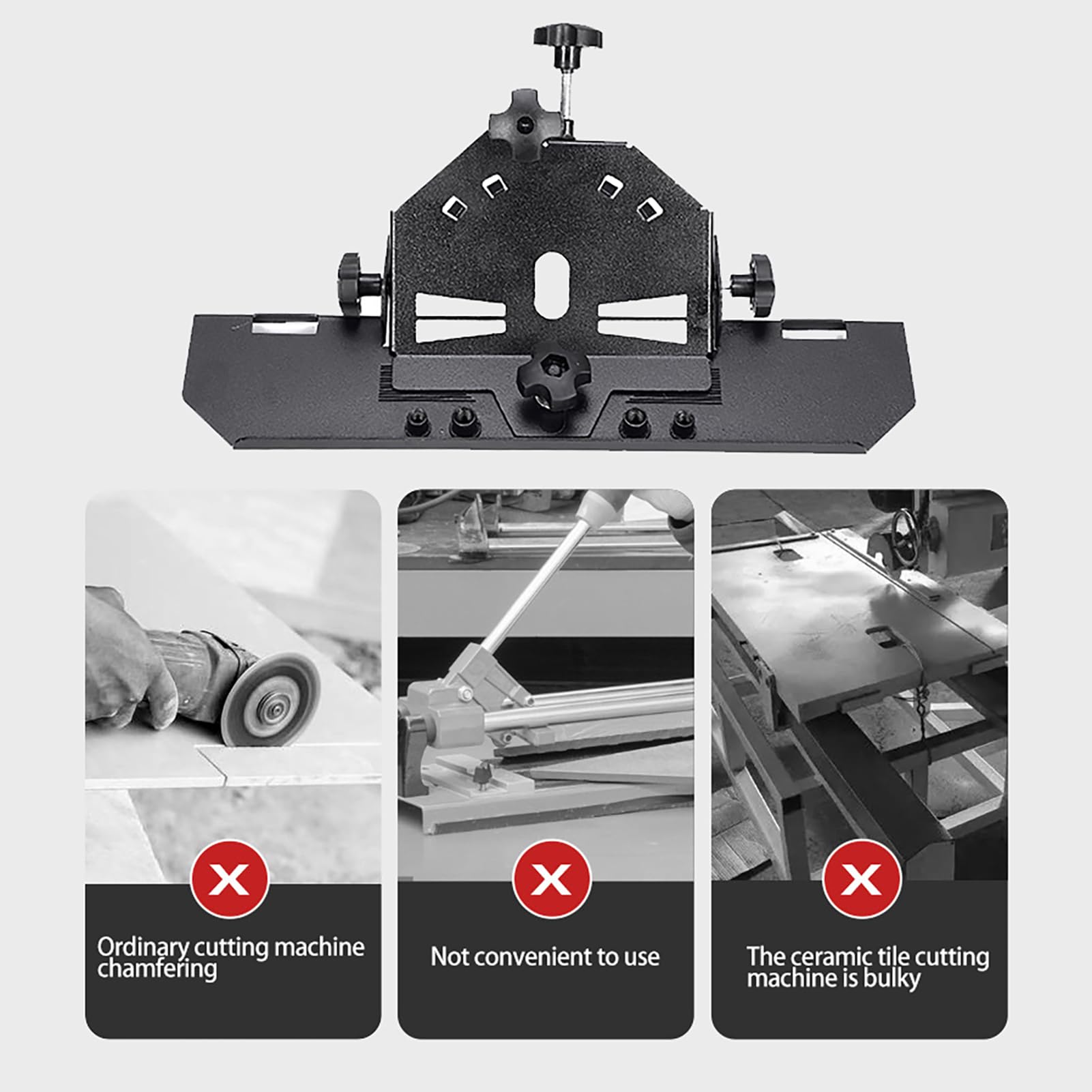 45 Degree Ceramic Tile Chamfering Machine - Aluminum Alloy Angle Grinder Cutting Tool for Perfect Tile Edges | DIY Home Renovation & Professional Tiling Projects