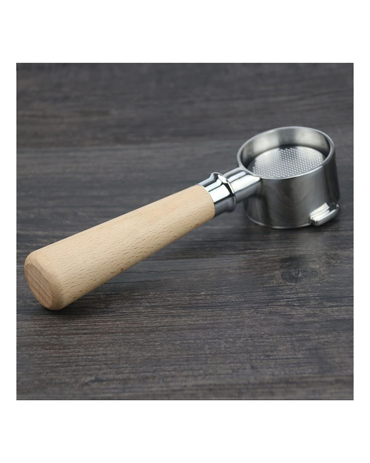 51mm Bottomless Portafilter for Breville & DeLonghi Espresso Machines - Solid Wood Handle, Professional Barista-Grade Filter Basket Accessory - Perfect for Home Coffee Brewing & Café Style Espresso Making (Color: D)