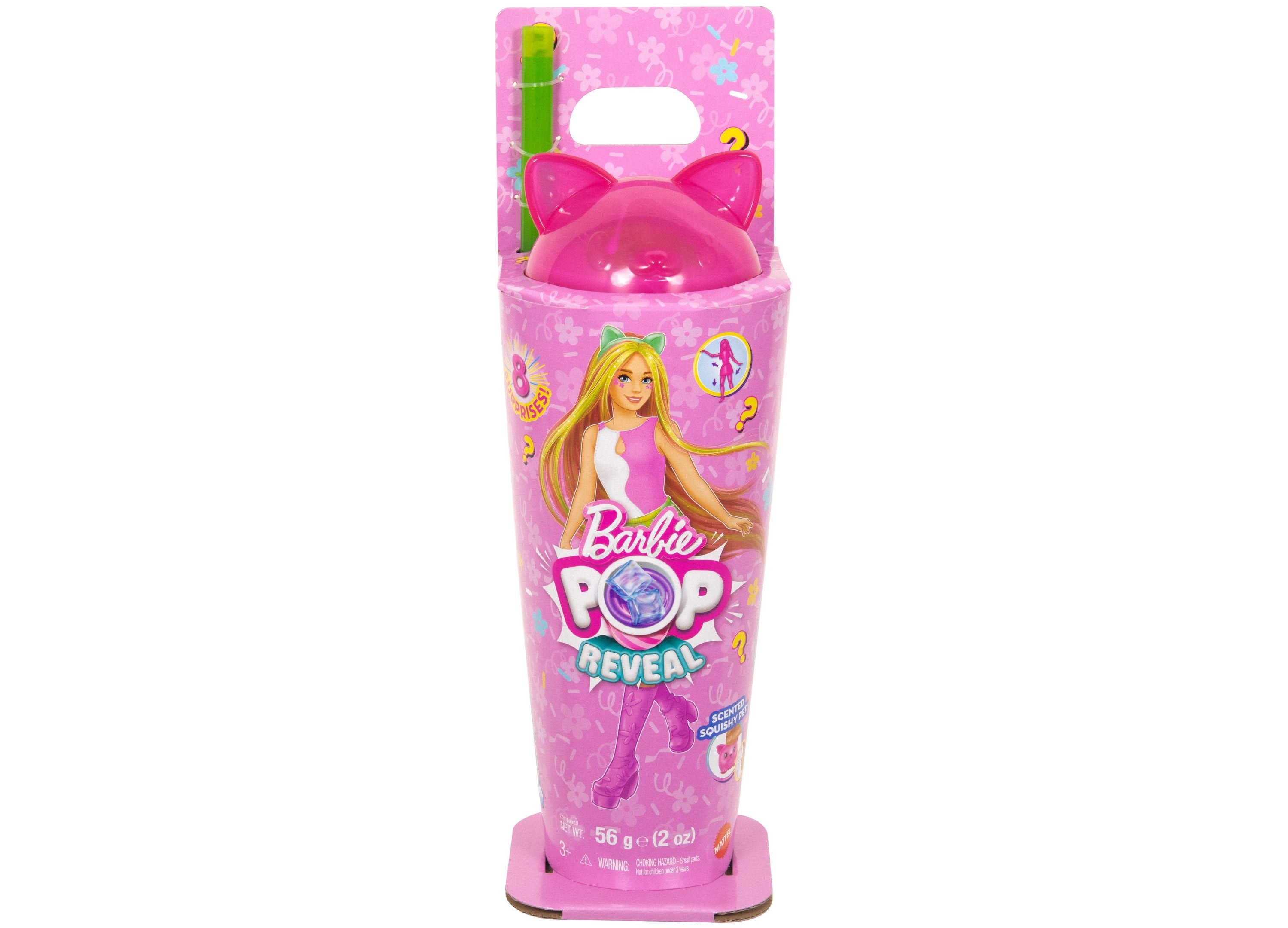 Barbie Pop Reveal Shakes Series - Cute Kitten Fashion Doll with 5 Surprise Accessories | Collectible Toy for Girls Age 3+ | Perfect for Birthday Gifts & Playtime Fun