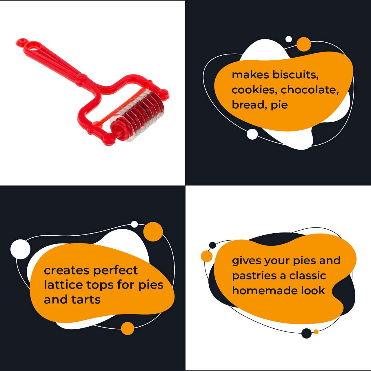 Handheld Pasta Dough Roller & Cutter - Manual Noodle Making Wheel for Fresh Pasta, Dumplings & Pastry - Perfect Kitchen Tool for Italian, Asian & Homemade Cooking