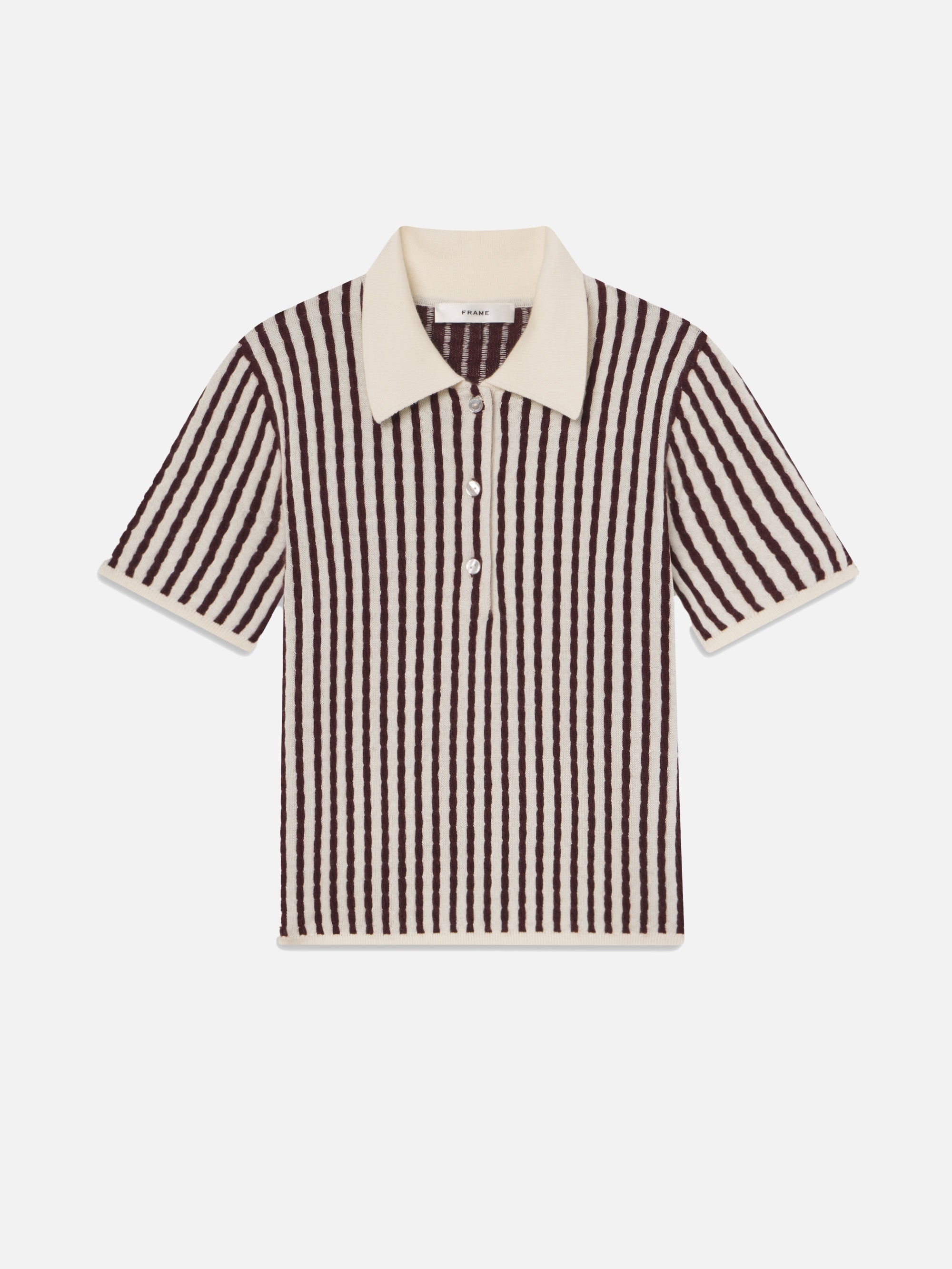 Premium Burgundy Cable Knit Polo Shirt for Men - Classic Casual & Business Wear - Perfect for Office, Parties, and Outdoor Events