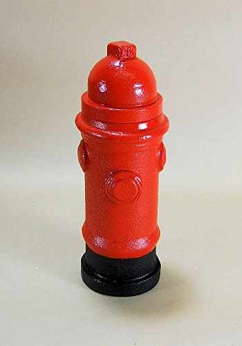 Carver’s Olde Iron 7 Inch Red Fire Hydrant Cast Iron Standing Outdoor Ashtray - Perfect for Patio, Garden, and Smoking Areas