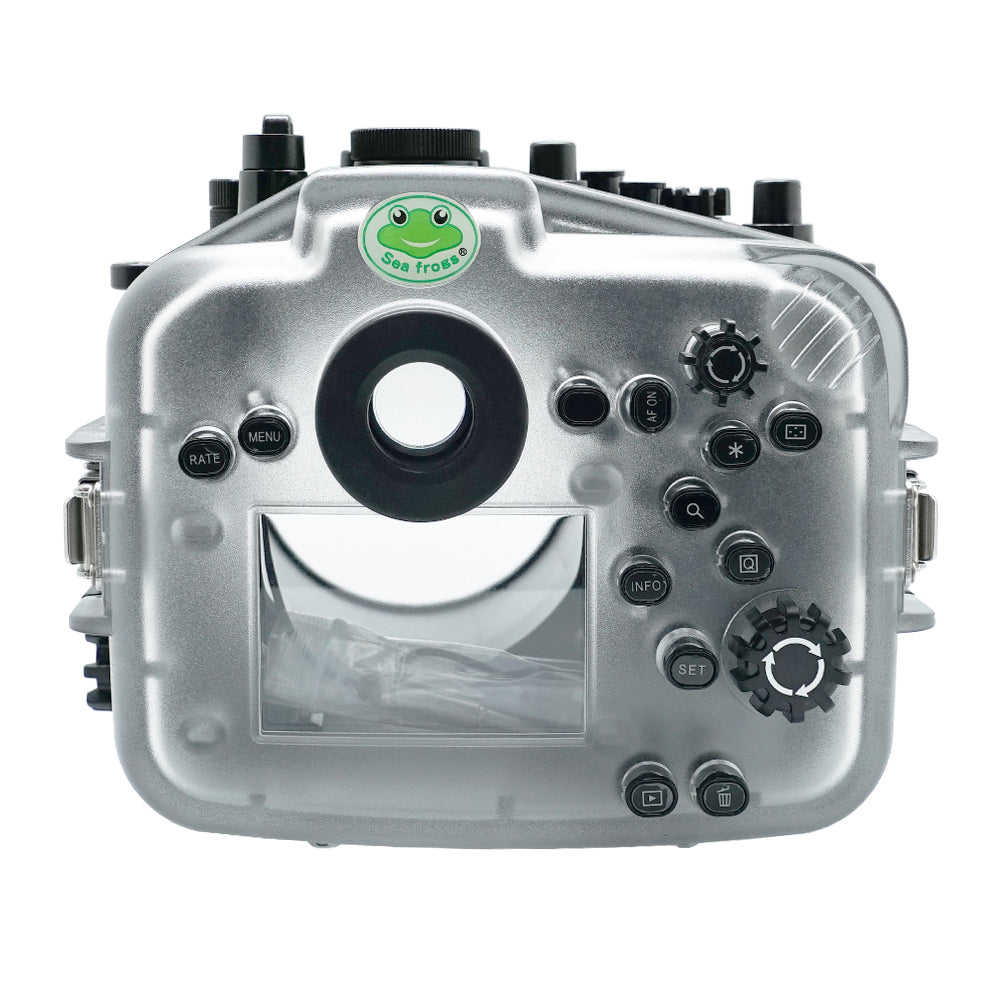 Canon EOS R5 SeaFrogs 40m/130ft Waterproof Underwater Camera Housing with Flat Long Port - Professional Underwater Photography for Scuba Diving & Marine Exploration