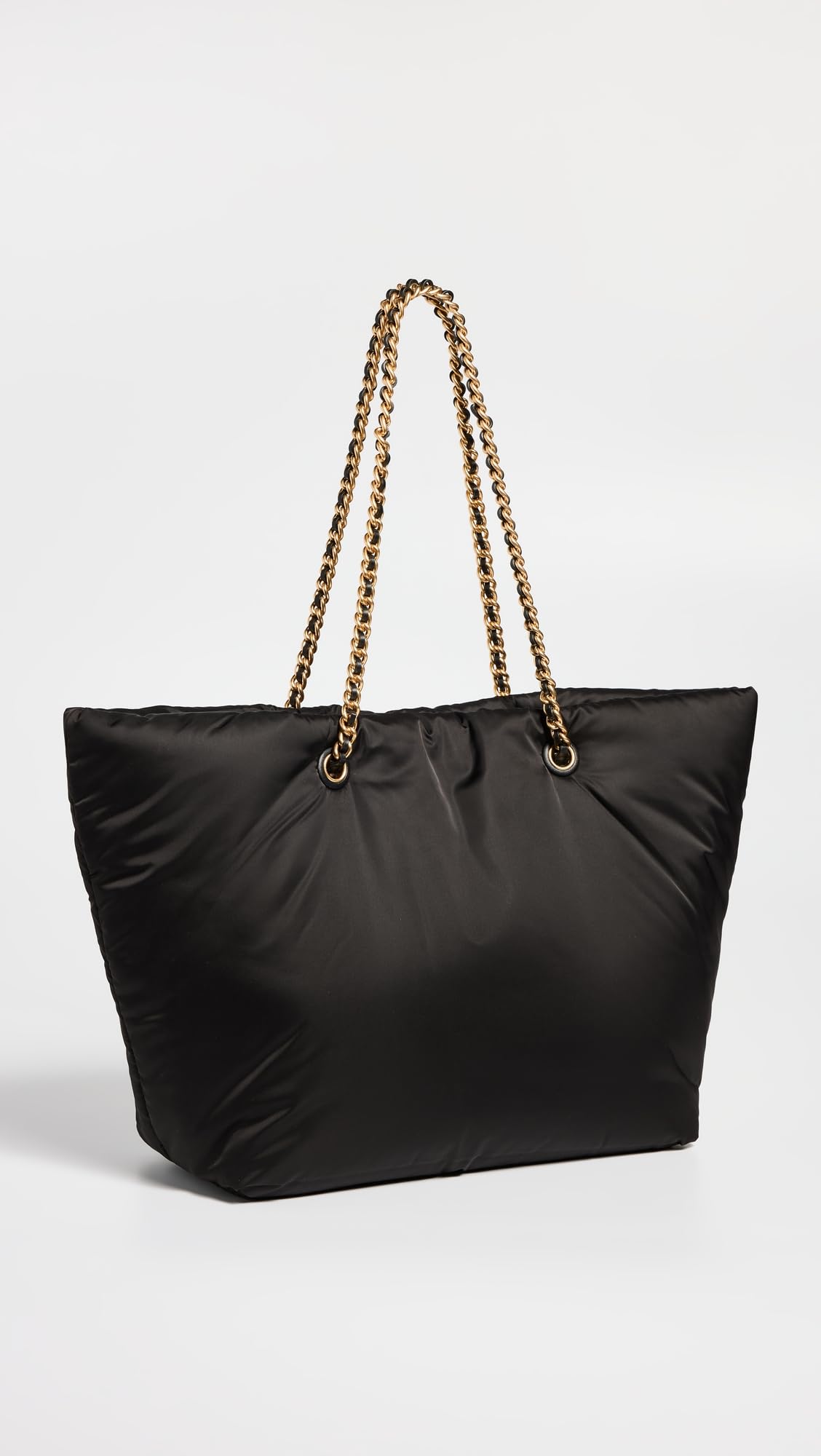 Tory Burch Women's Ella Puffy Chain Tote Bag - Stylish Leather Shoulder Bag for Work, Travel & Everyday Use